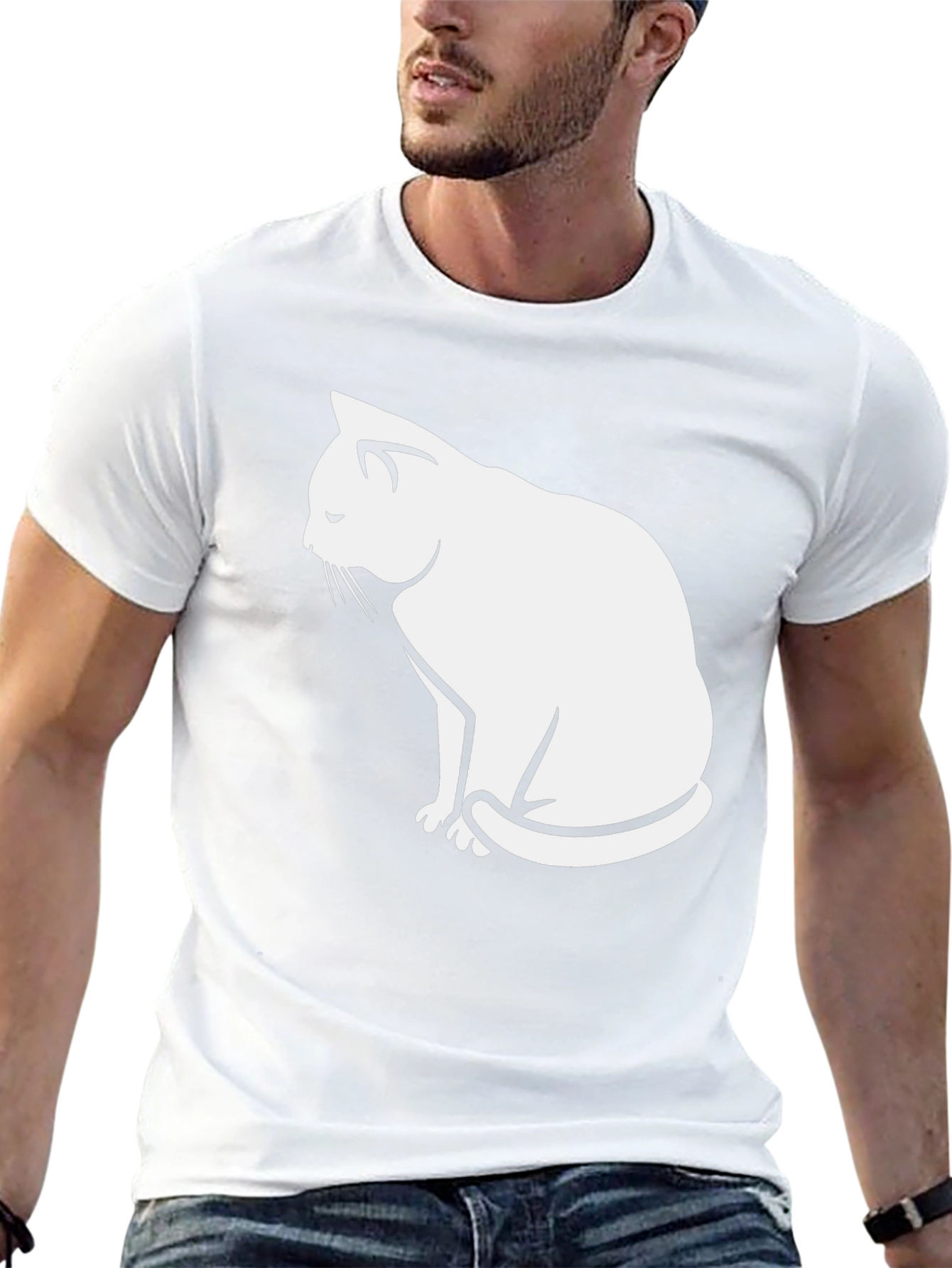 Black Cat Silhouette T-Shirt