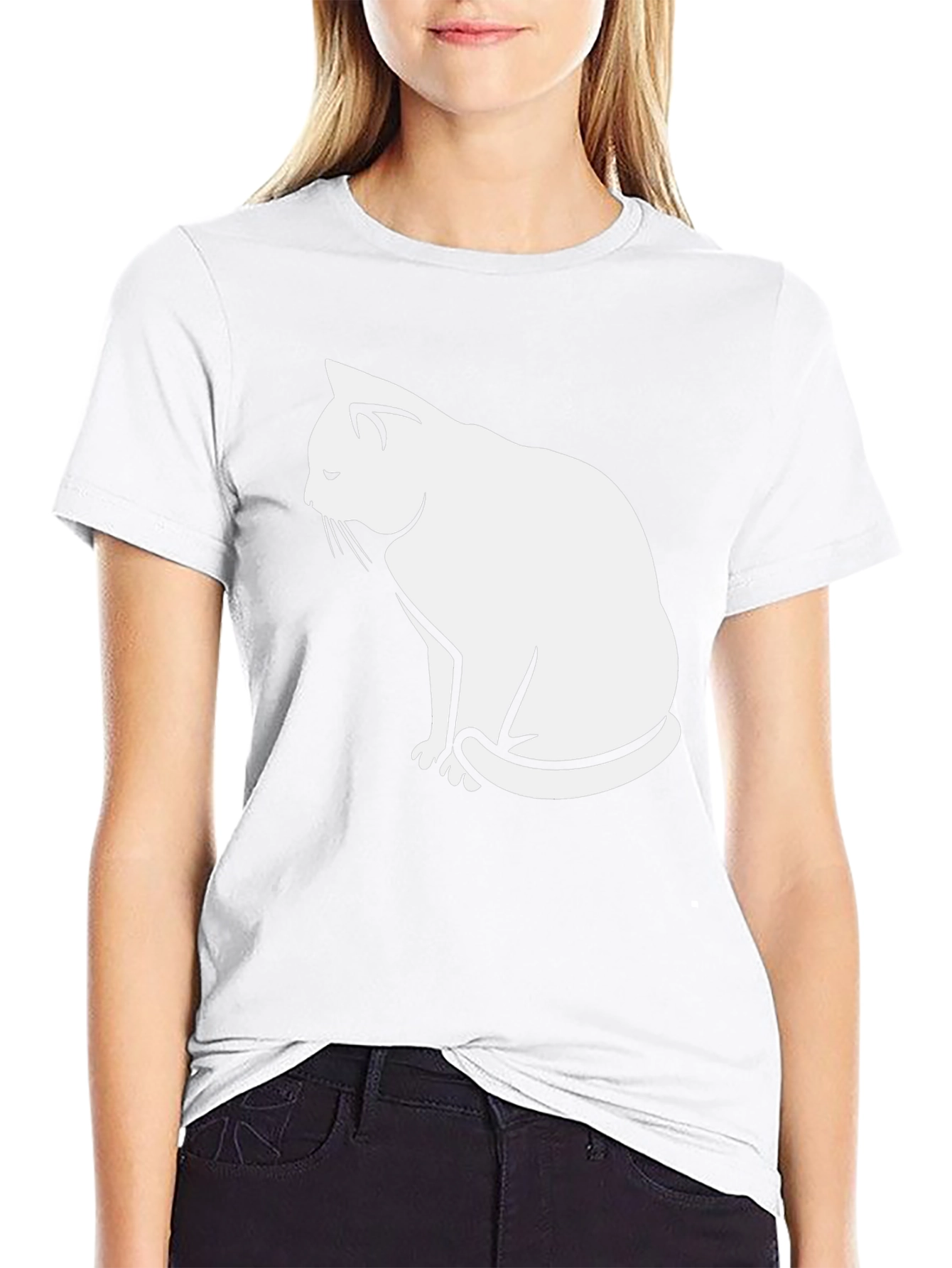 Black Cat Silhouette T-Shirt