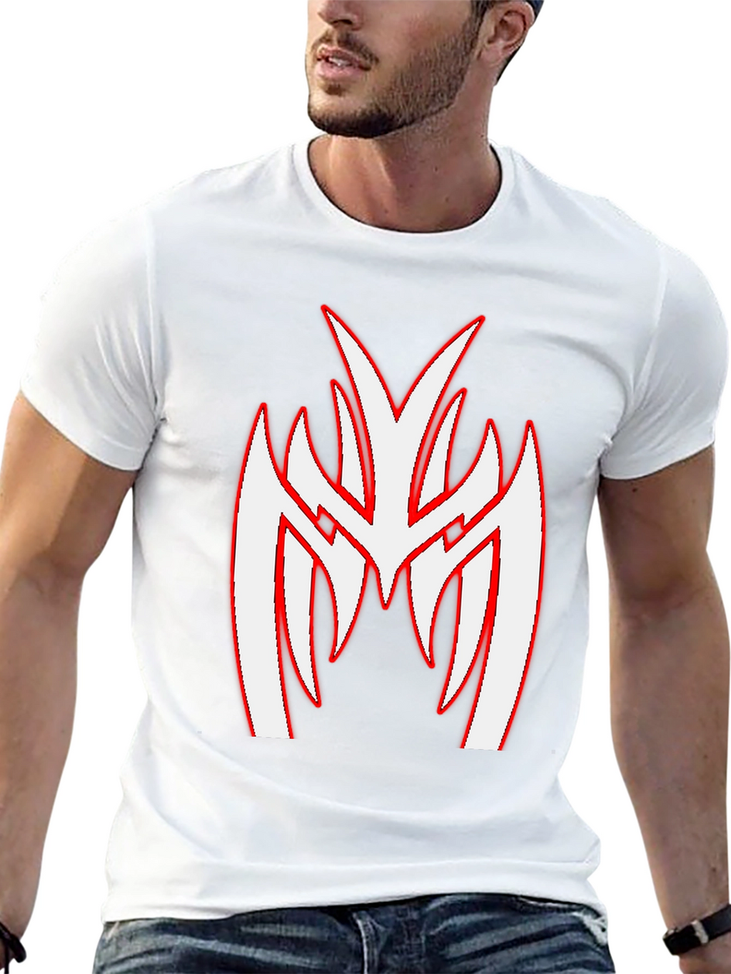 Black T-Shirt with Unique Graphic Print