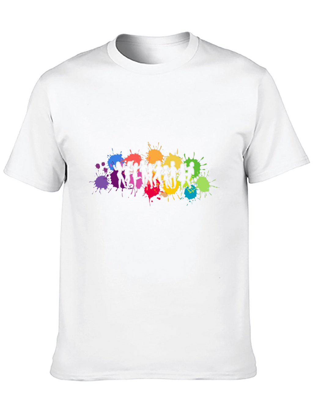 Vibrant Dancing Silhouettes Graphic Black T-Shirt