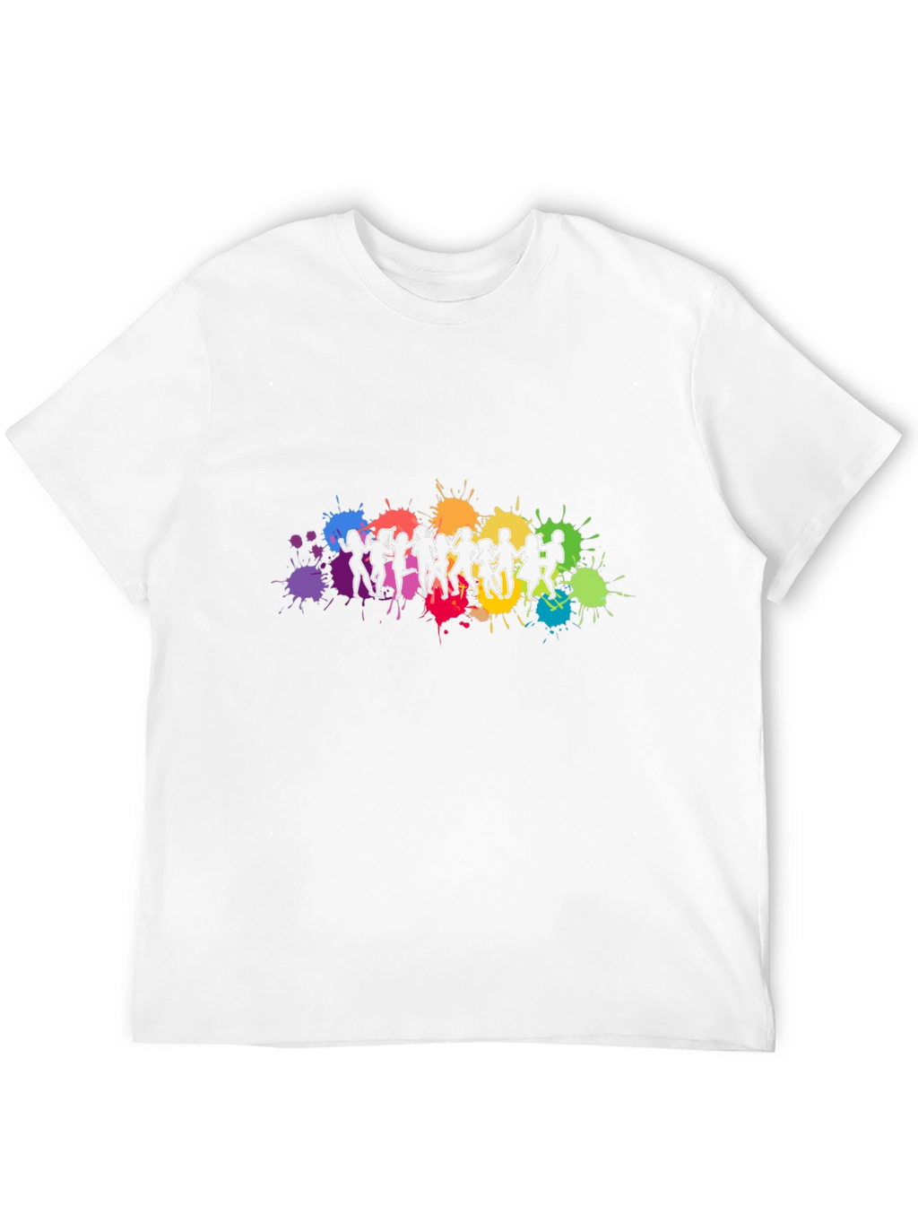 Vibrant Dancing Silhouettes Graphic Black T-Shirt
