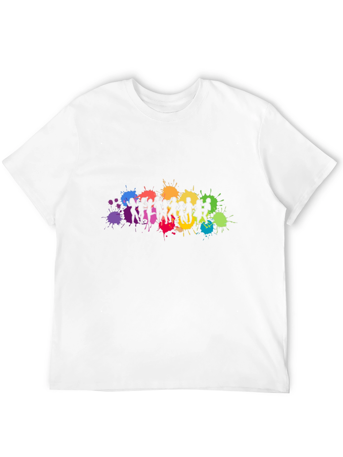 Vibrant Dancing Silhouettes Graphic Black T-Shirt