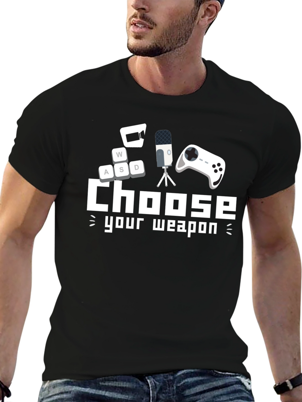Choose Your Weapon Gamer T-Shirt - Black