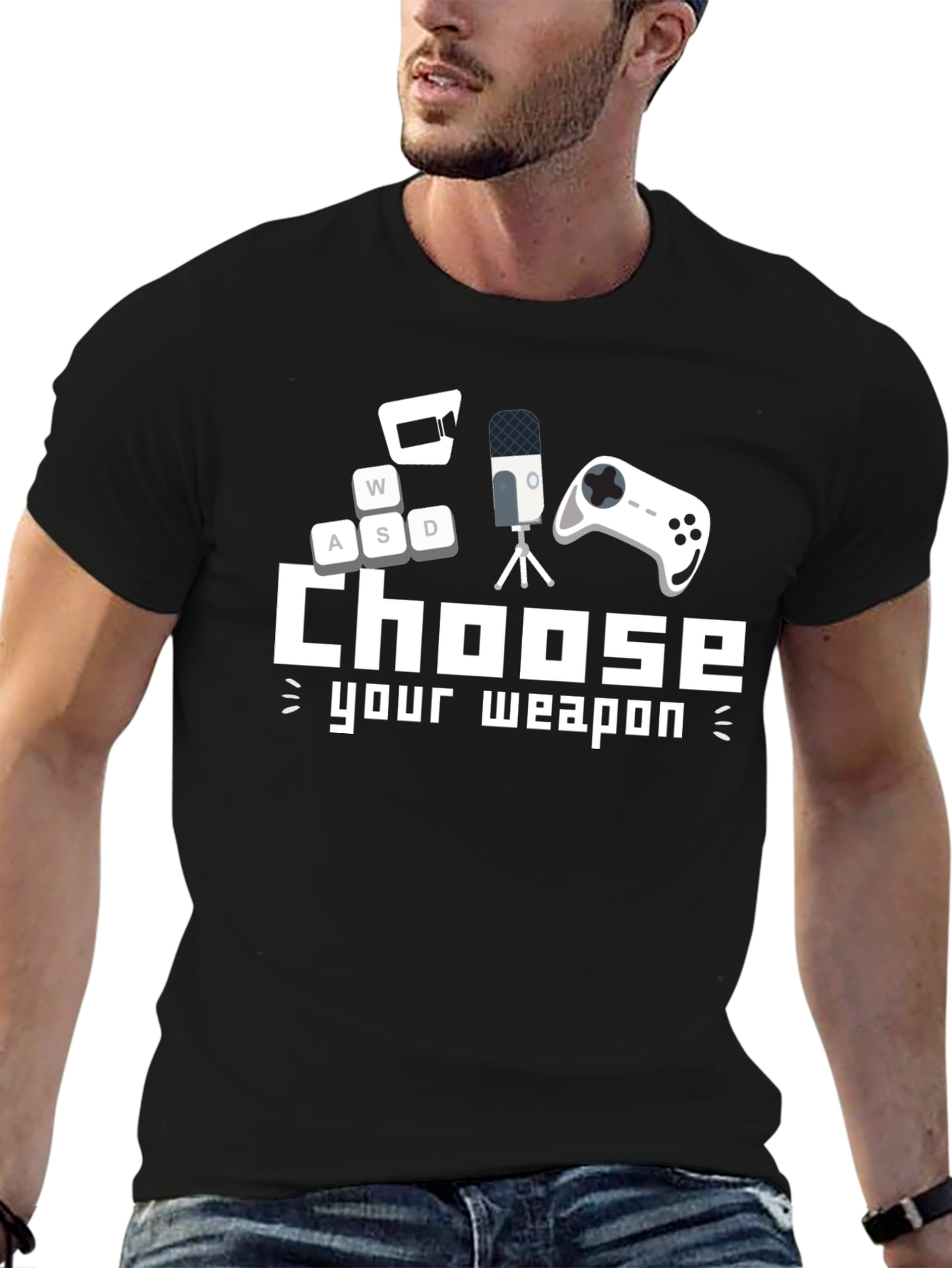 Choose Your Weapon Gamer T-Shirt - Black