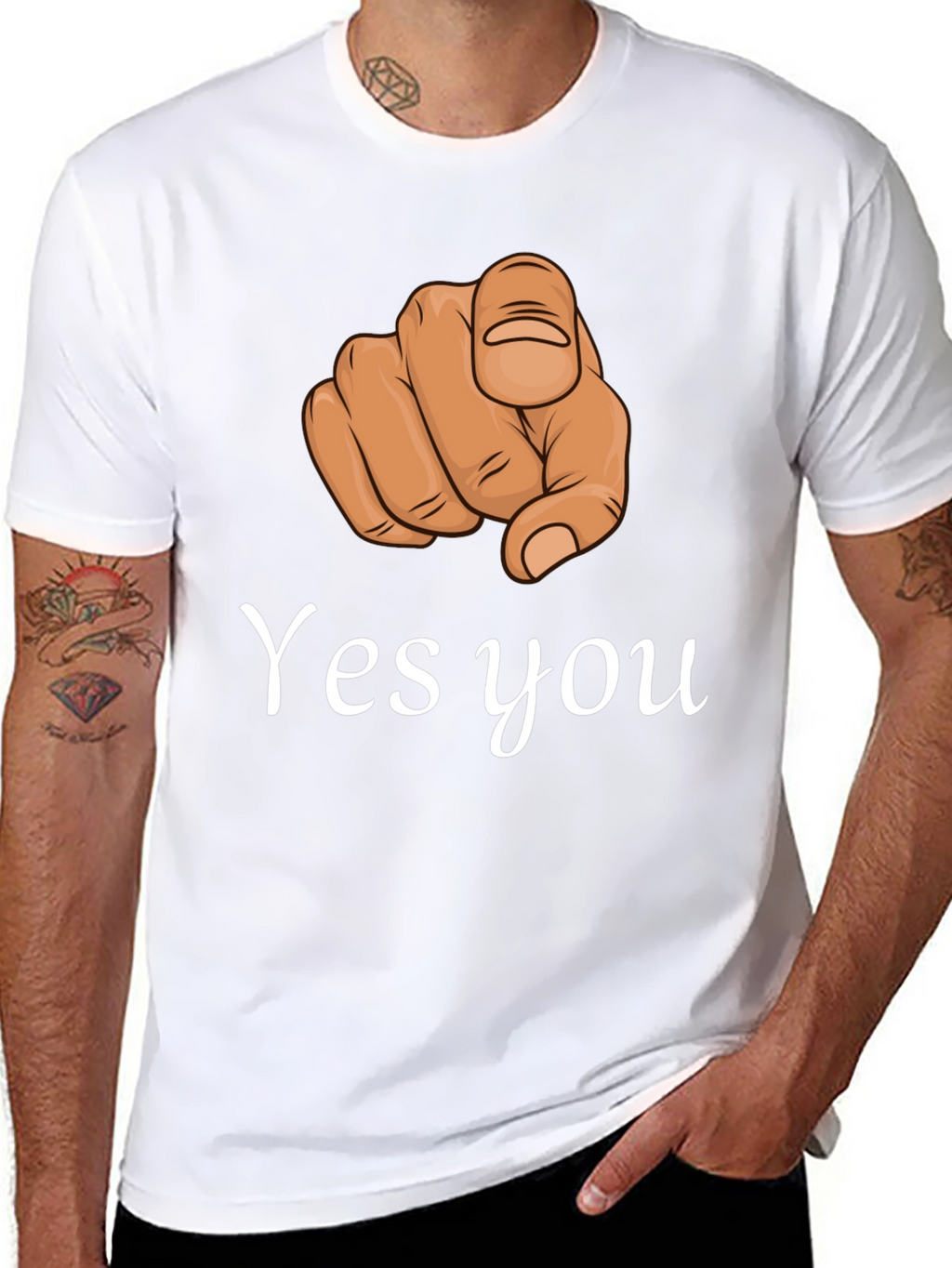 Yes You Pointing Finger Graphic T-Shirt