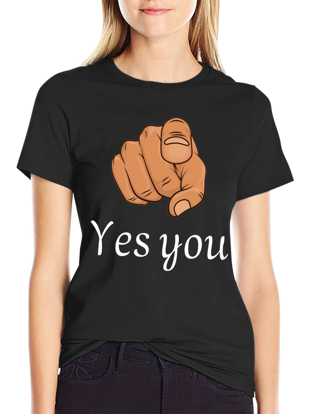 Yes You Pointing Finger Graphic T-Shirt