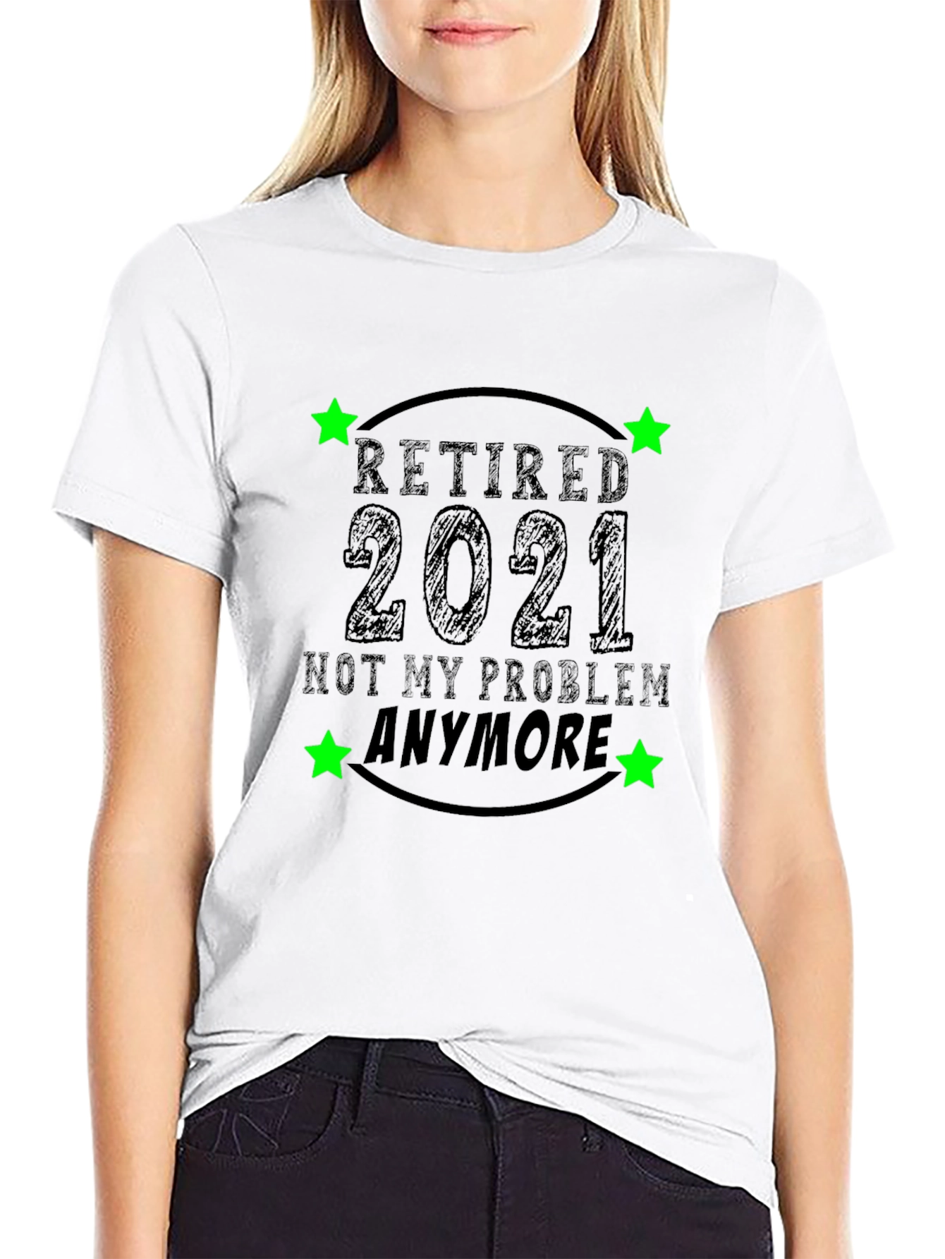 Retired 2021 Funny Black T-Shirt