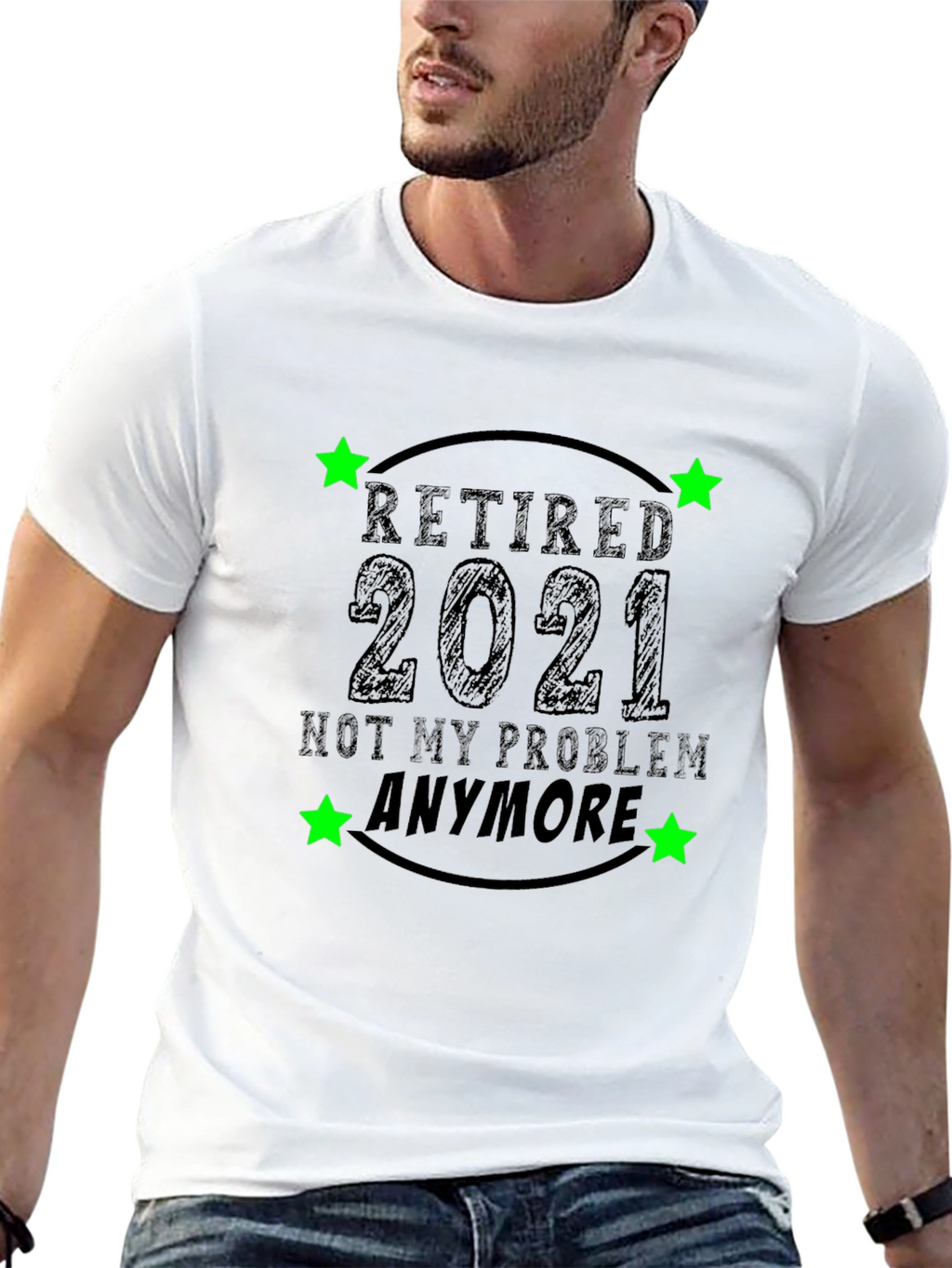 Retired 2021 Funny Black T-Shirt