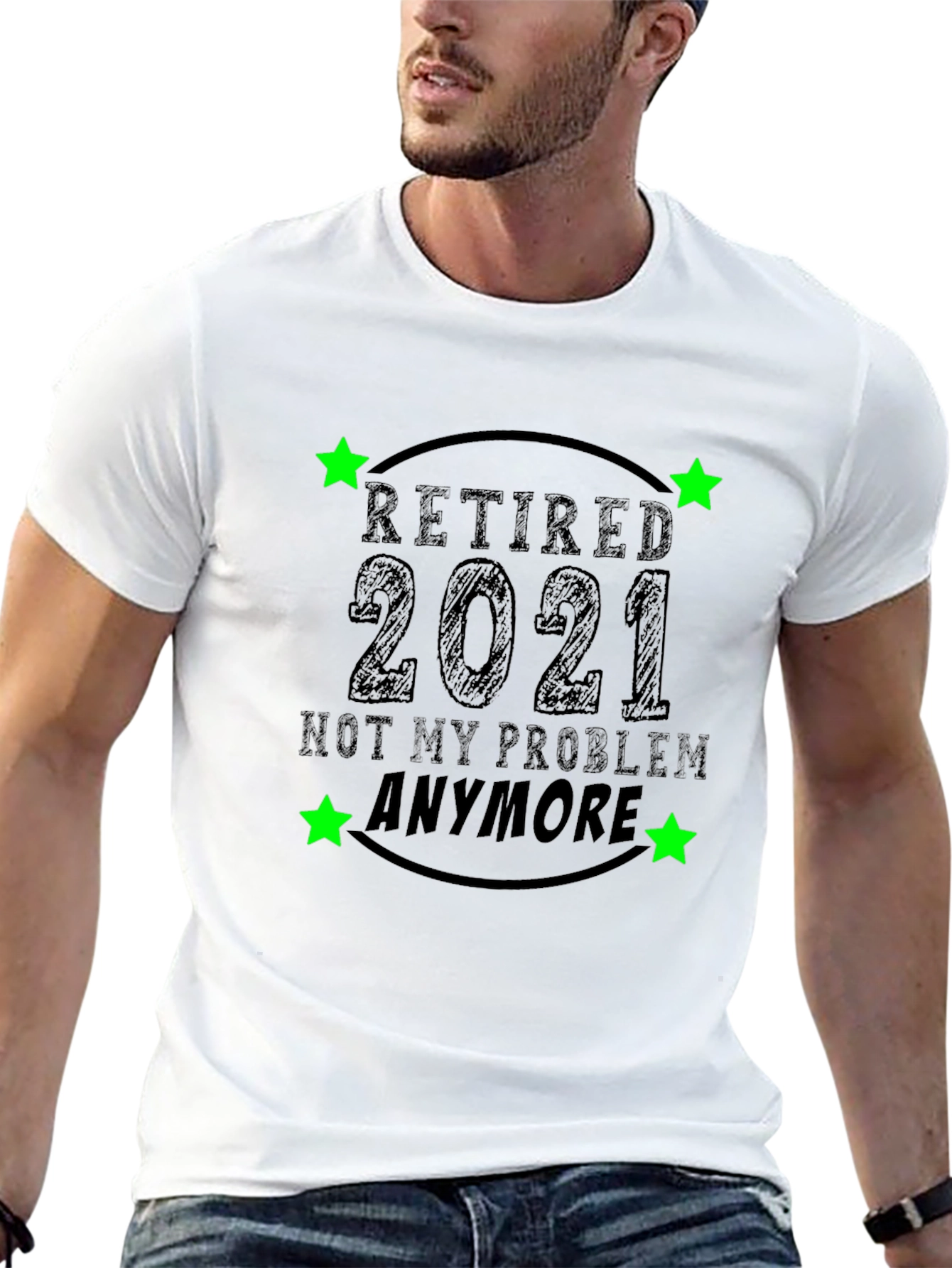 Retired 2021 Funny Black T-Shirt