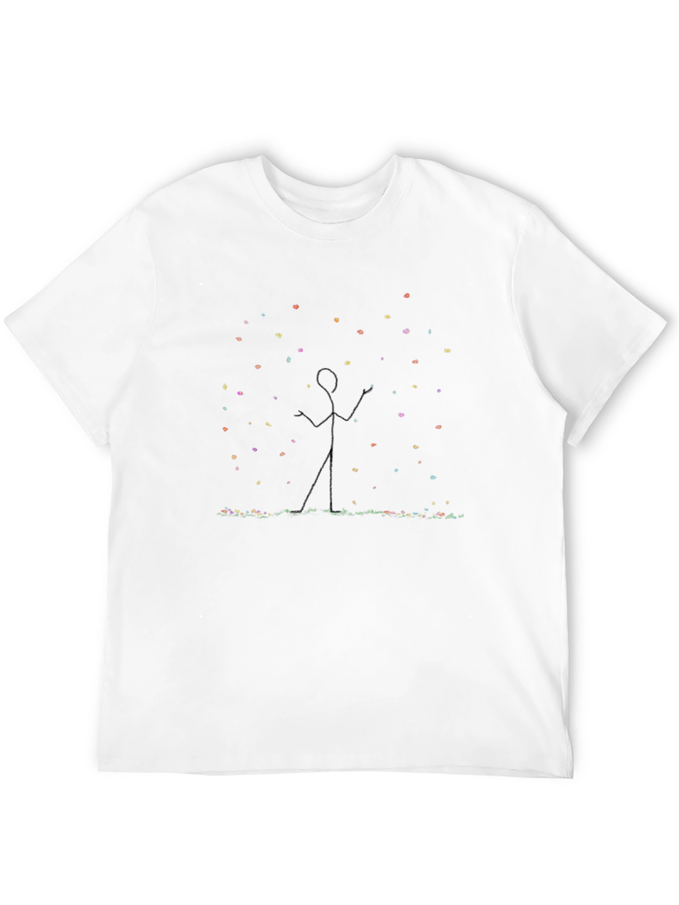 Stick Figure Light Show Black Tee