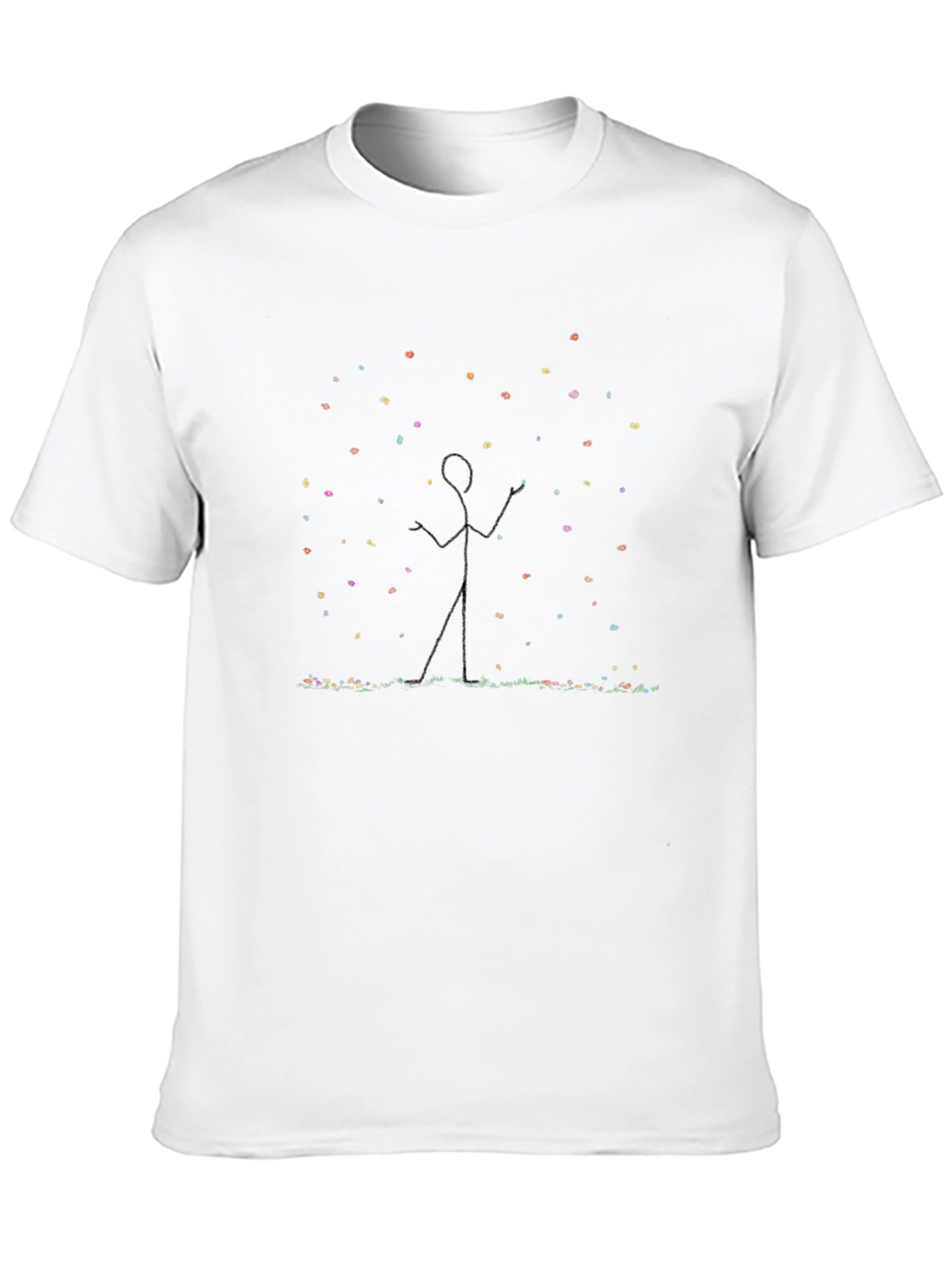 Stick Figure Light Show Black Tee