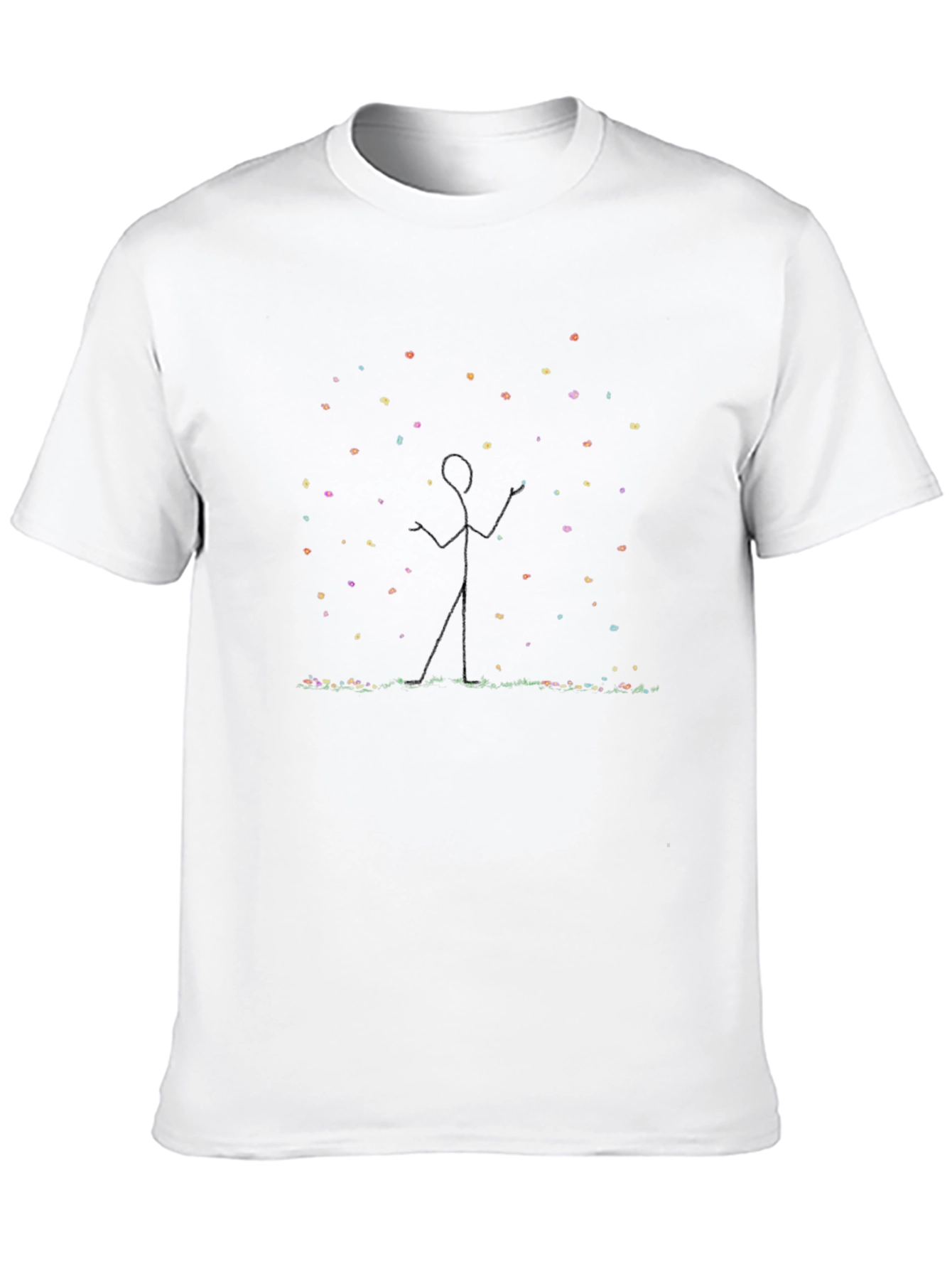 Stick Figure Light Show Black Tee