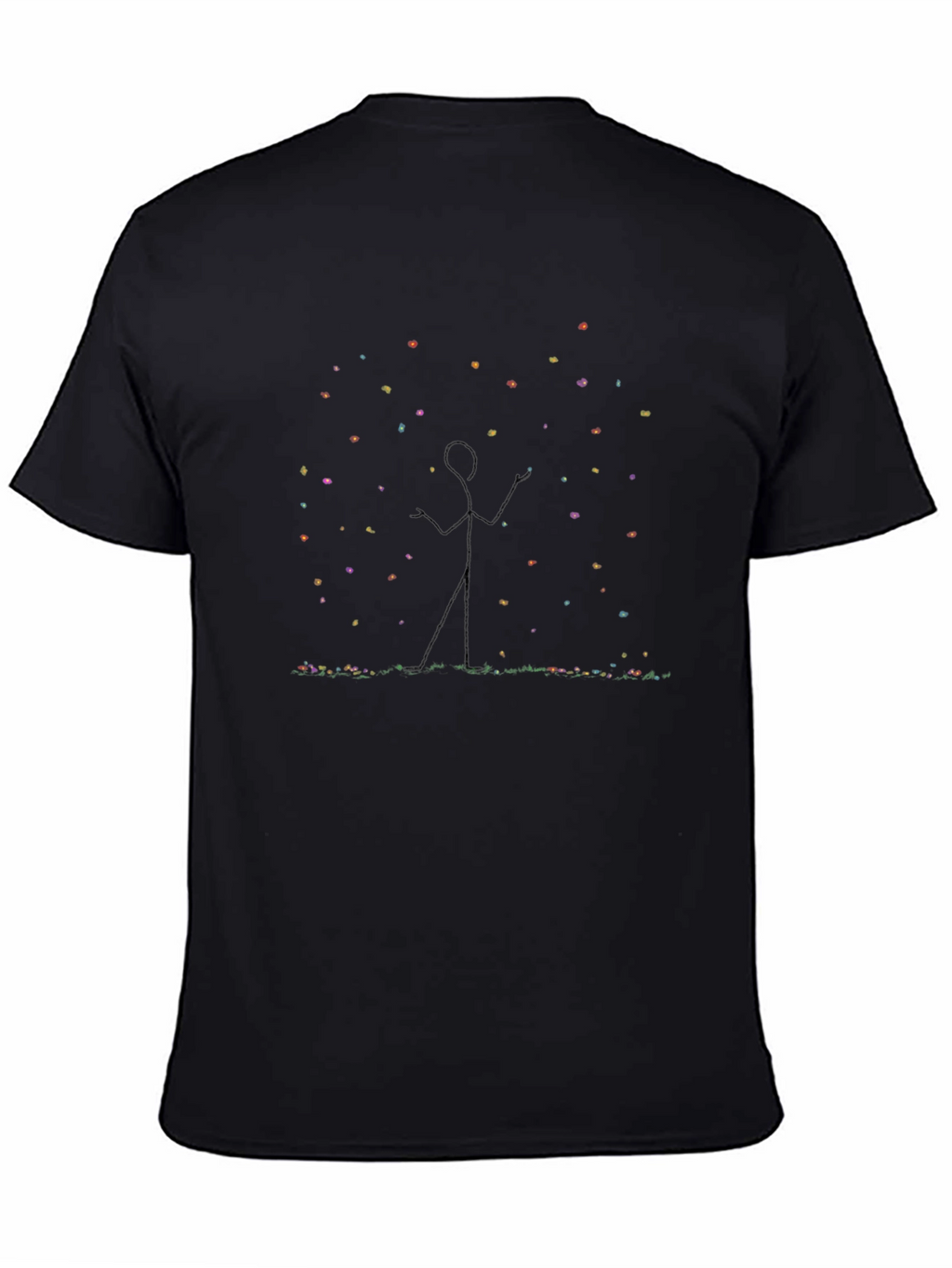 Stick Figure Light Show Black Tee