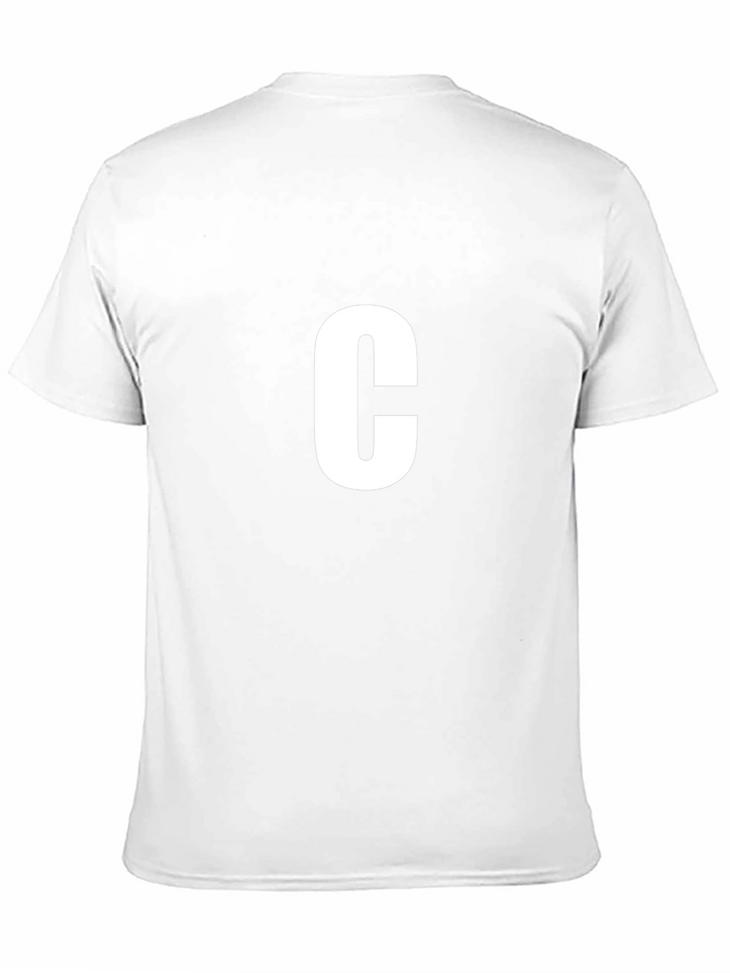 Letter C Black T-Shirt - Casual Cotton Tee