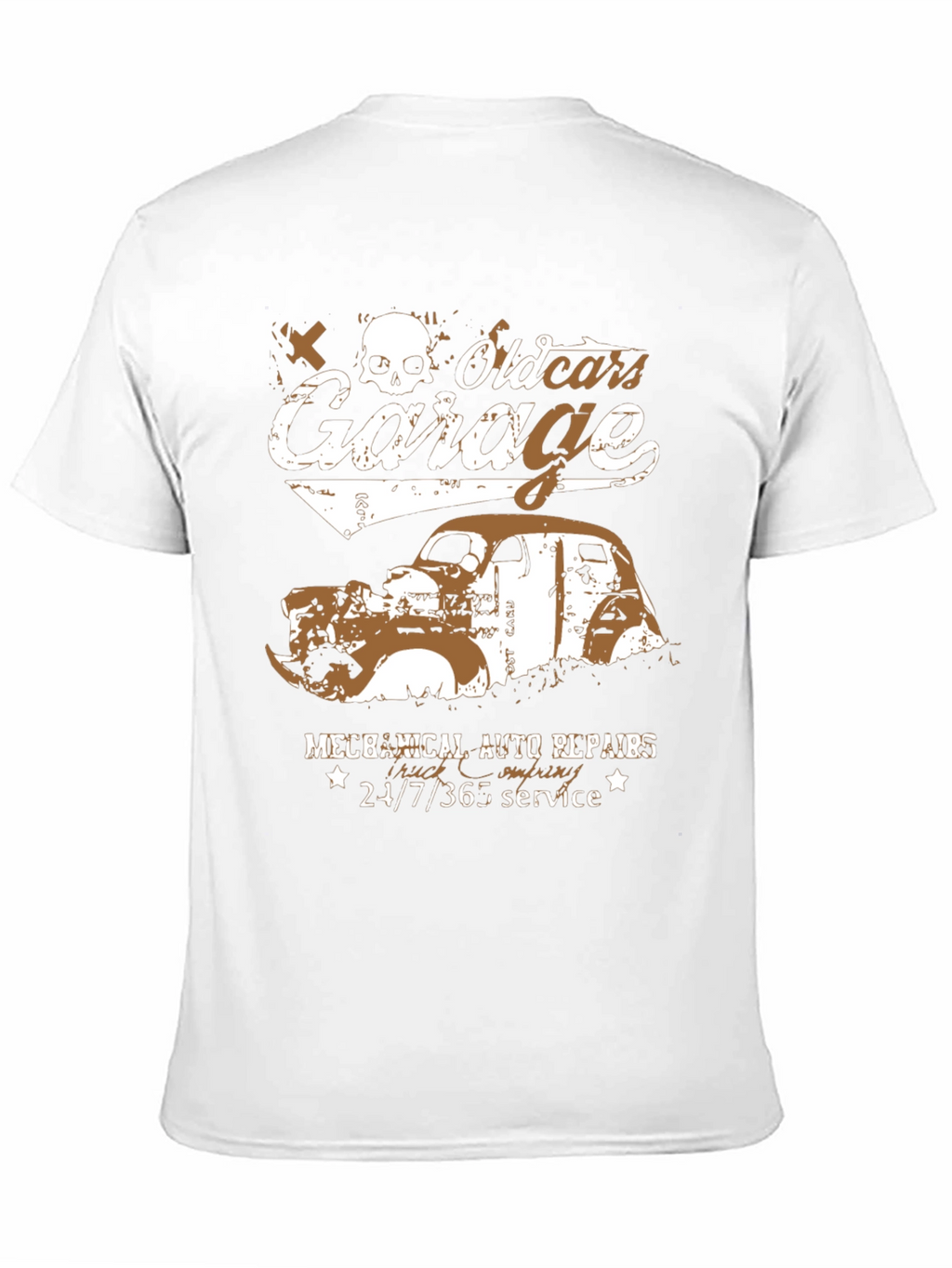 Old Cars Garage T-Shirt - Mechanical Auto Repairs