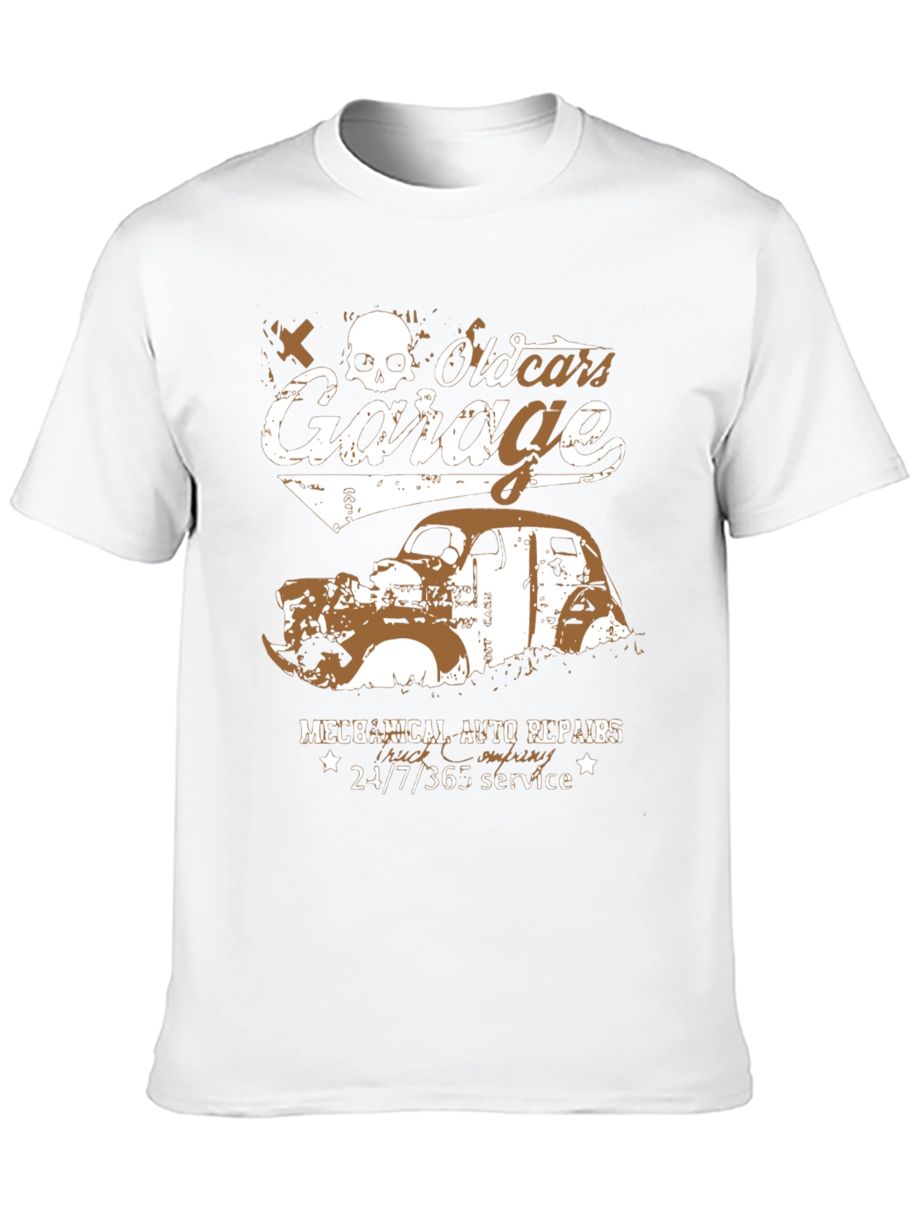 Old Cars Garage T-Shirt - Mechanical Auto Repairs