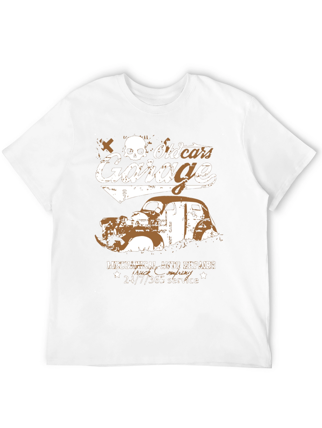 Old Cars Garage T-Shirt - Mechanical Auto Repairs