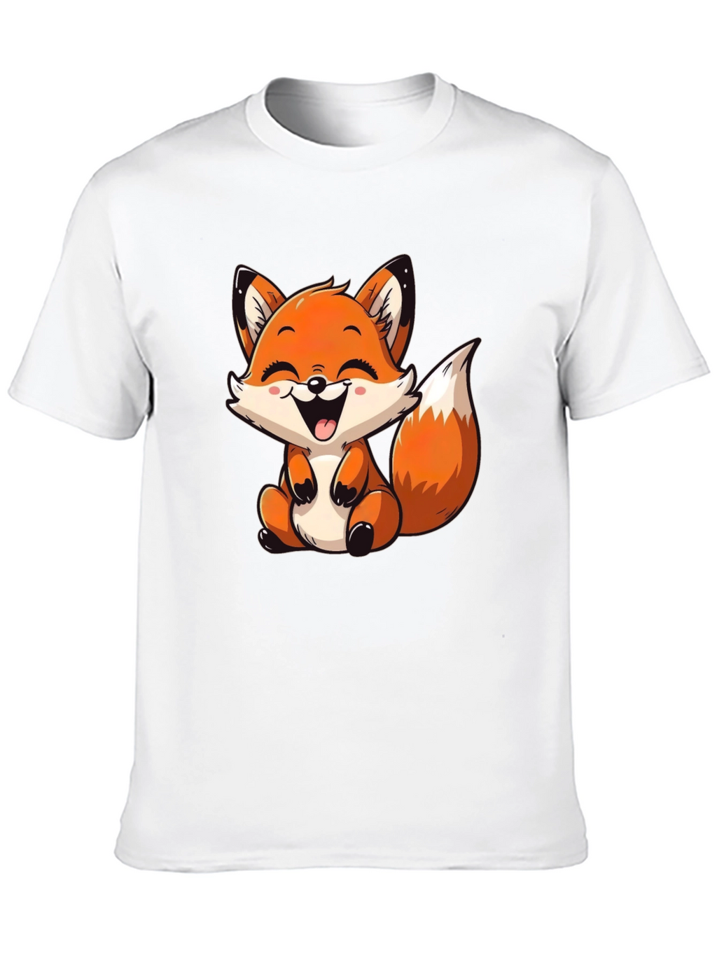 Cute Fox Graphic Tee - Unisex Black T-Shirt