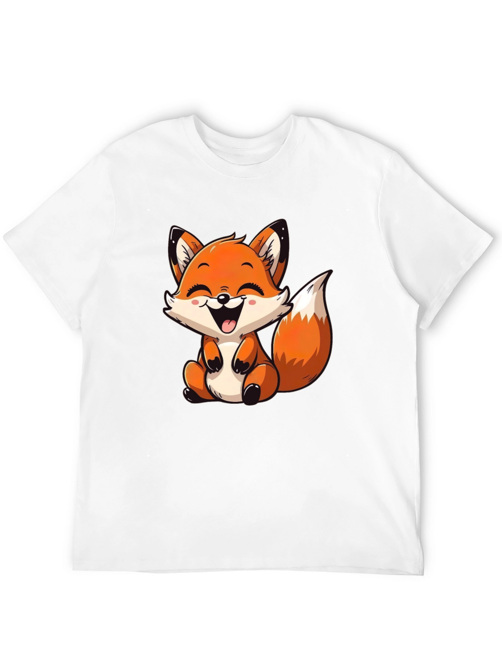 Cute Fox Graphic Tee - Unisex Black T-Shirt