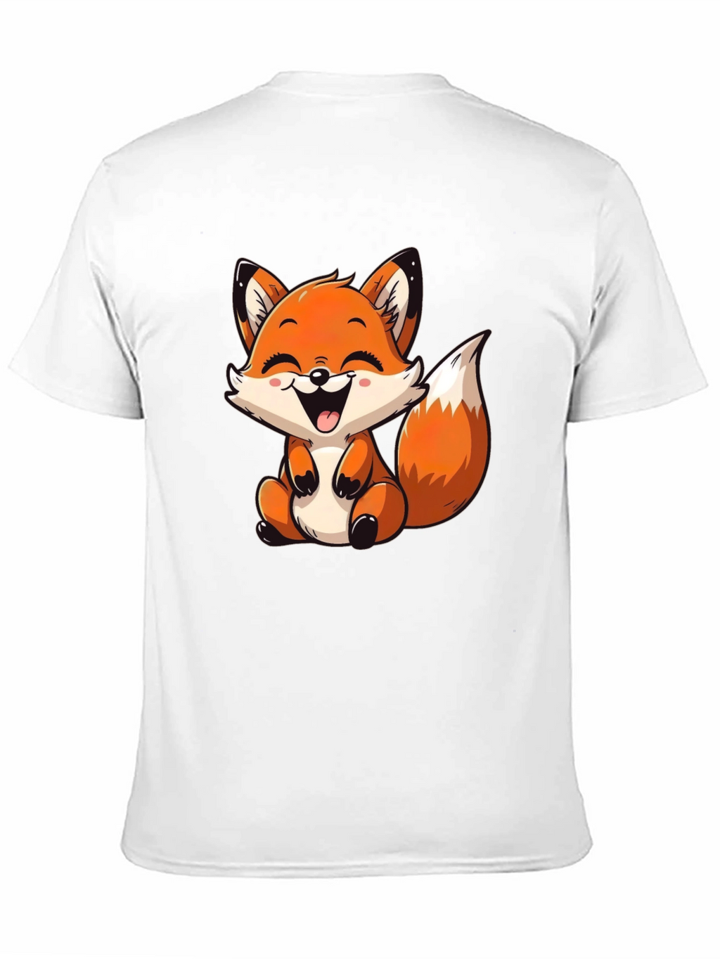 Cute Fox Graphic Tee - Unisex Black T-Shirt