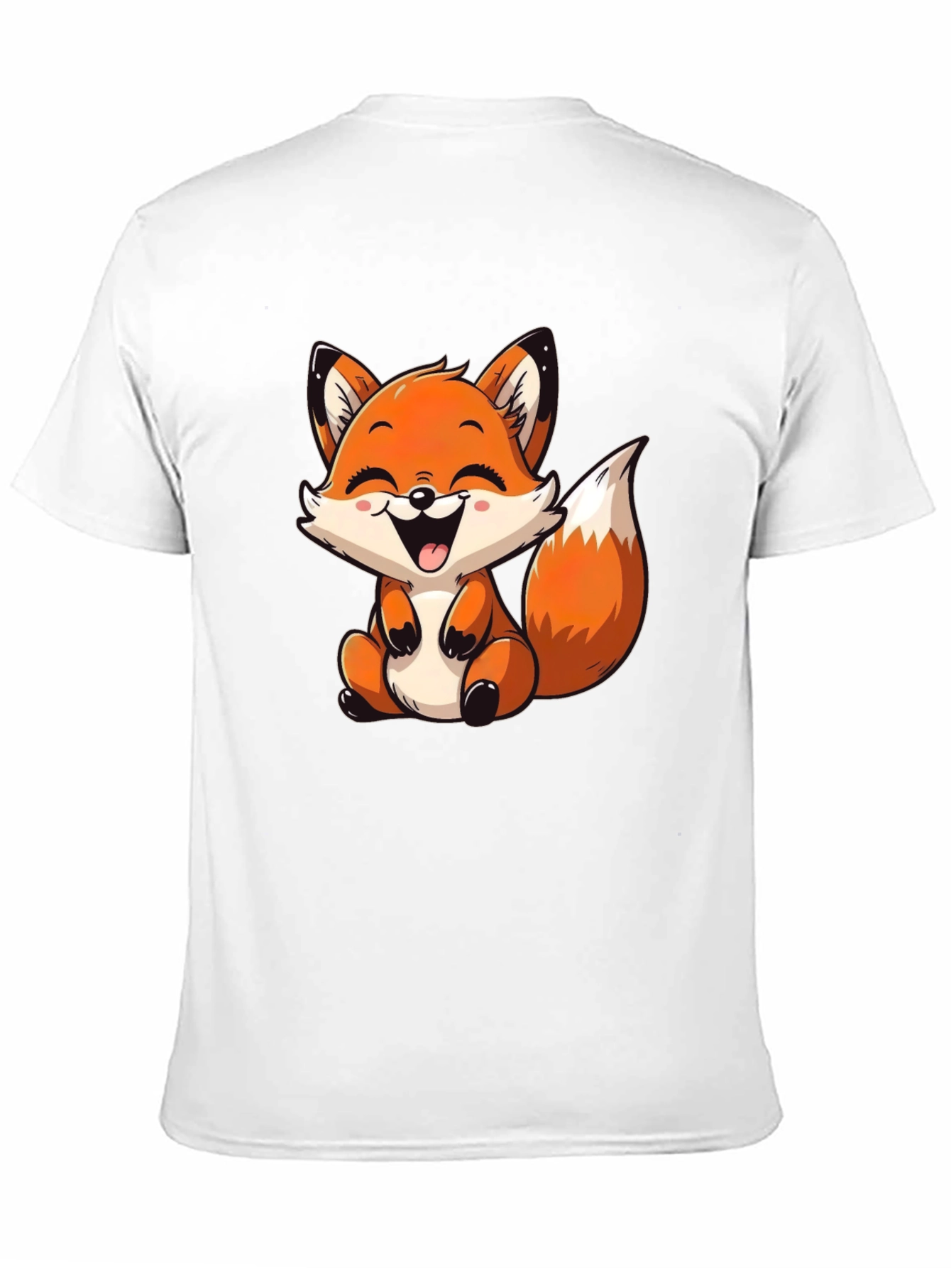 Cute Fox Graphic Tee - Unisex Black T-Shirt