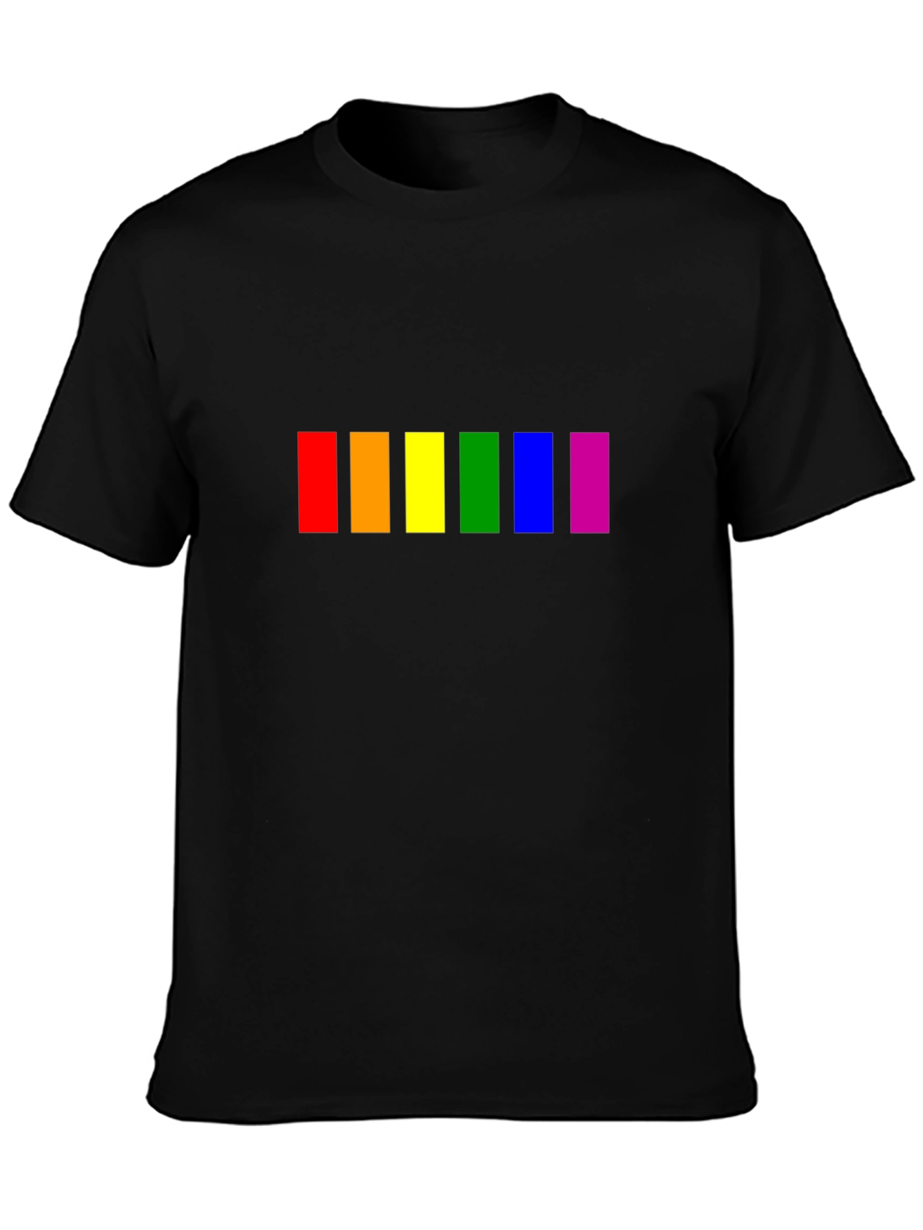 Pride Rainbow Stripe Graphic Tee - Soft Cotton Comfort