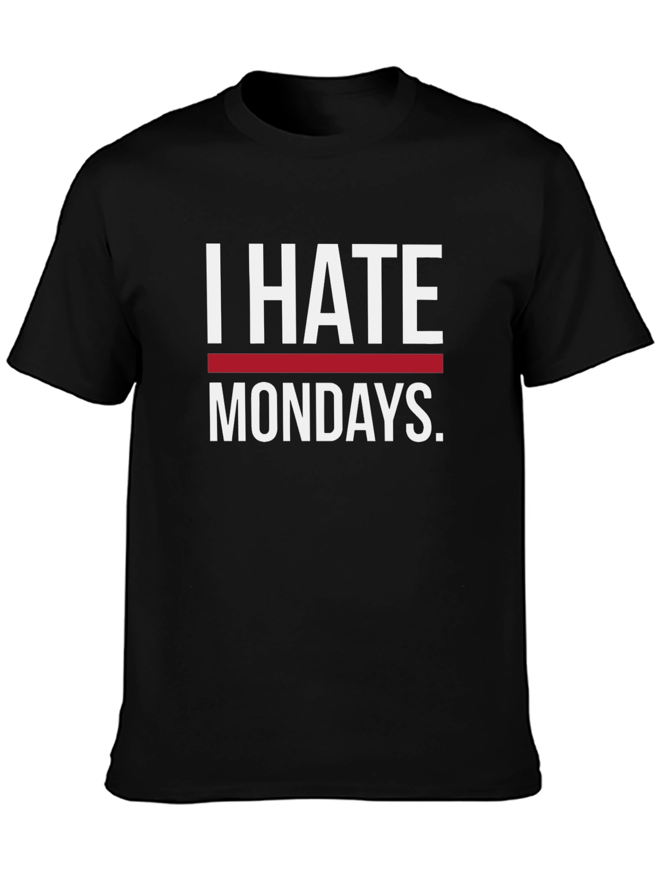 I Hate Mondays Graphic Tee - Black Casual T-Shirt