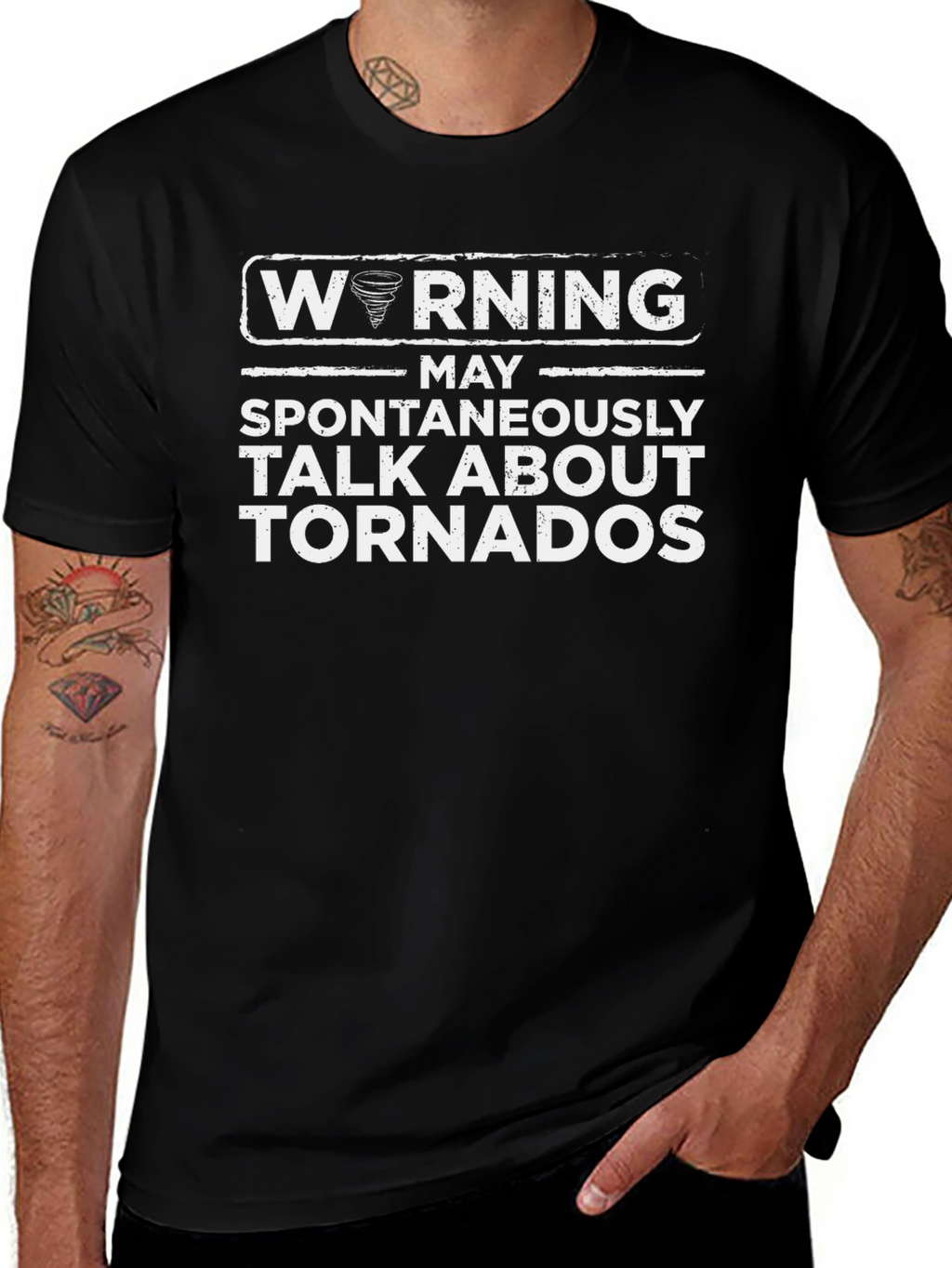 Warning May Spontaneously Talk About Tornadoes T-Shirt