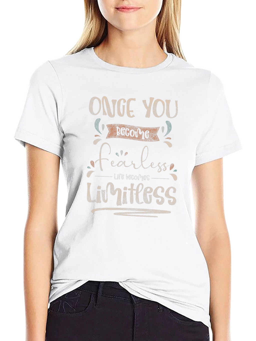Fearless Limitless Graphic Print T-Shirt