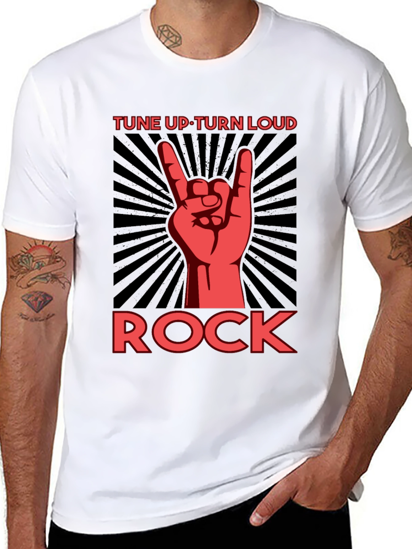 Tune Up Turn Loud Rock Graphic Tee