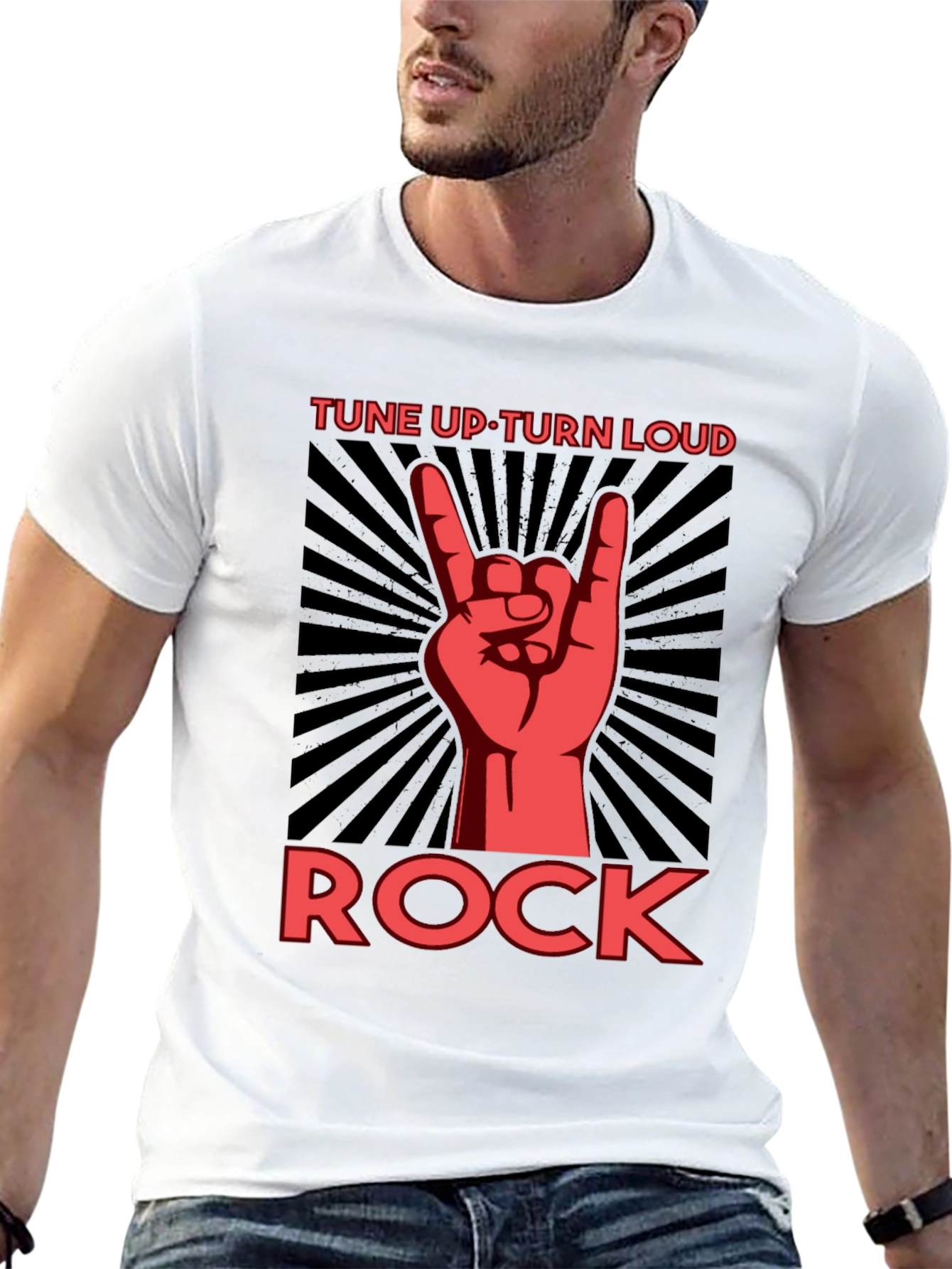 Tune Up Turn Loud Rock Graphic Tee