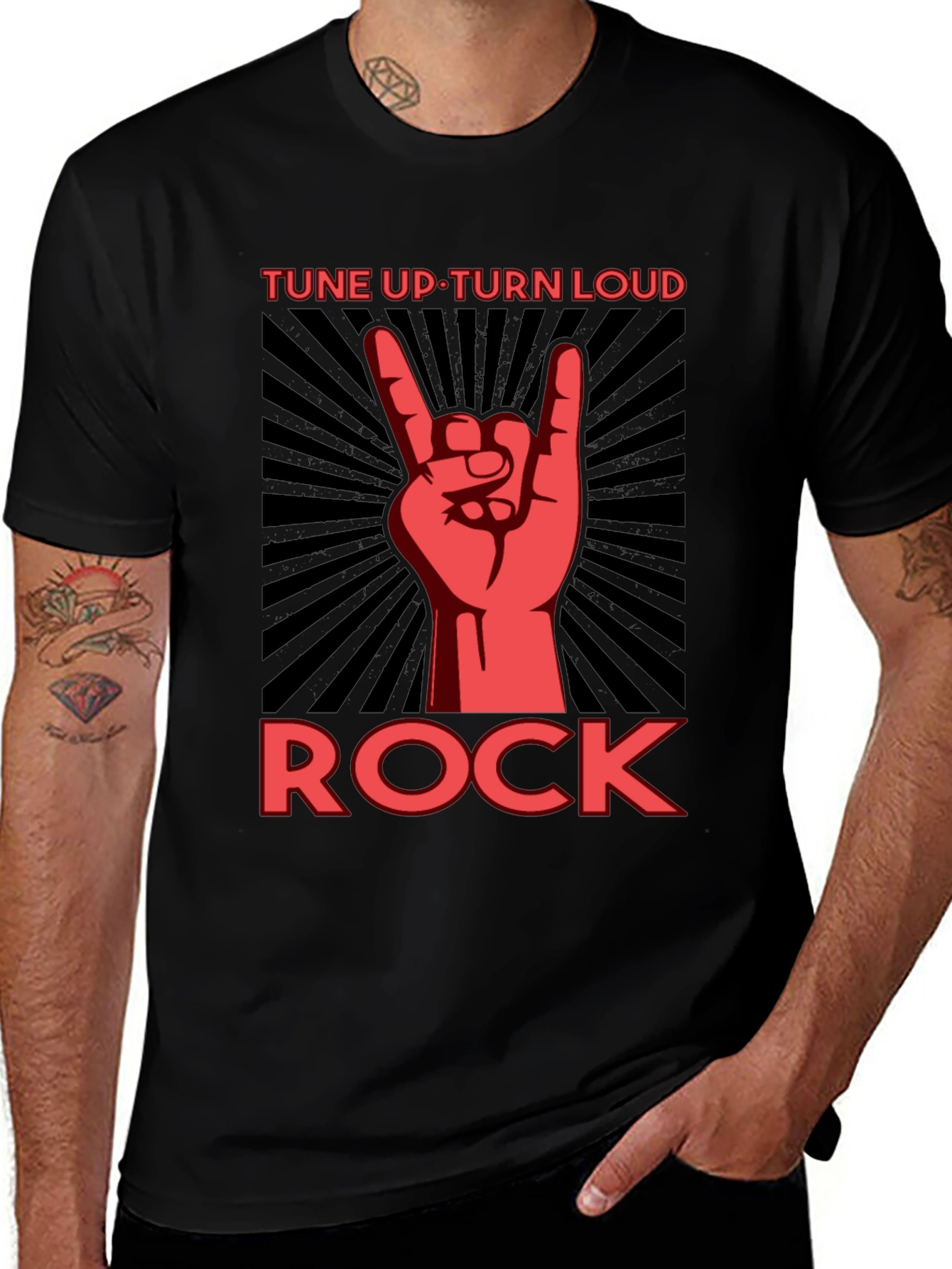 Tune Up Turn Loud Rock Graphic Tee