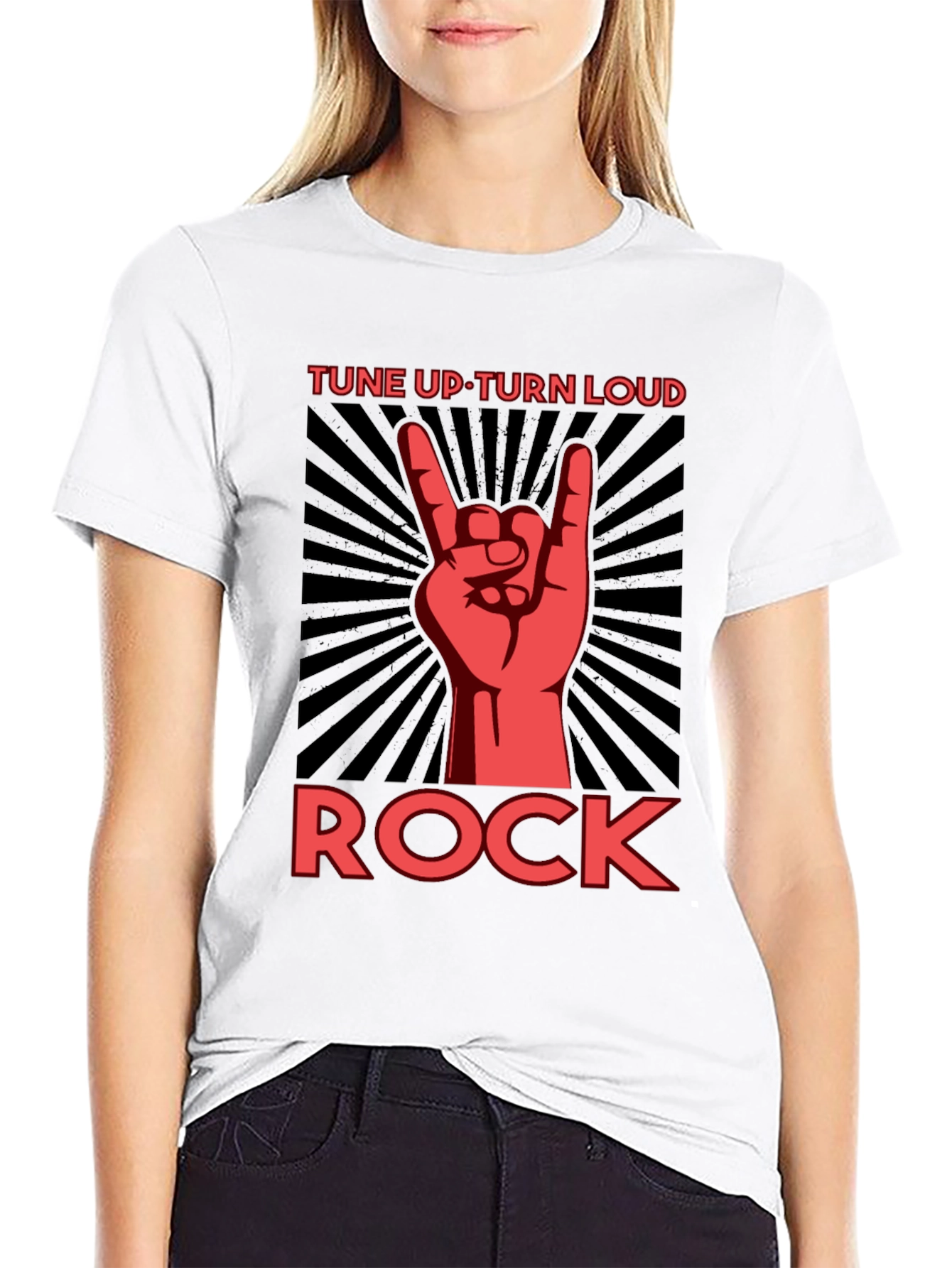 Tune Up Turn Loud Rock Graphic Tee