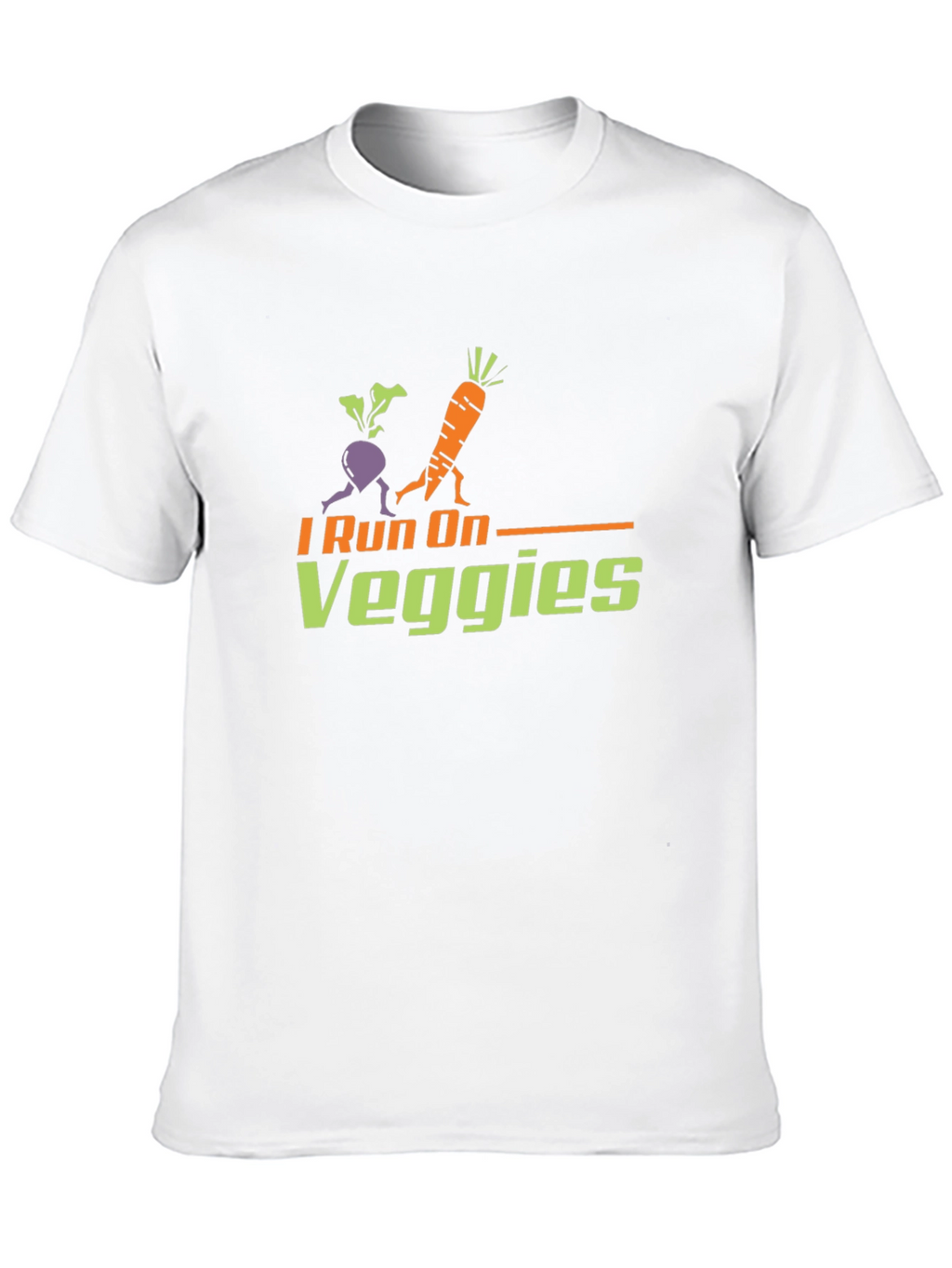 I Run On Veggies T-Shirt - Vegan Fitness Tee