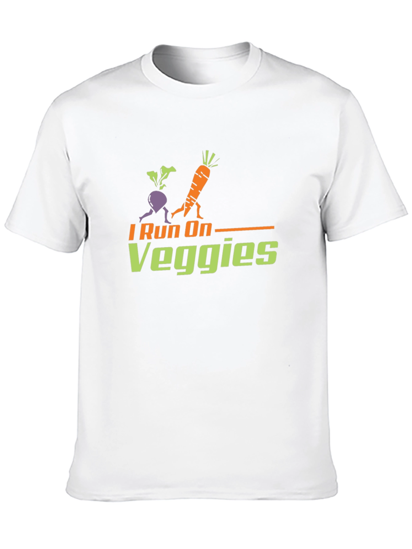 I Run On Veggies T-Shirt - Vegan Fitness Tee