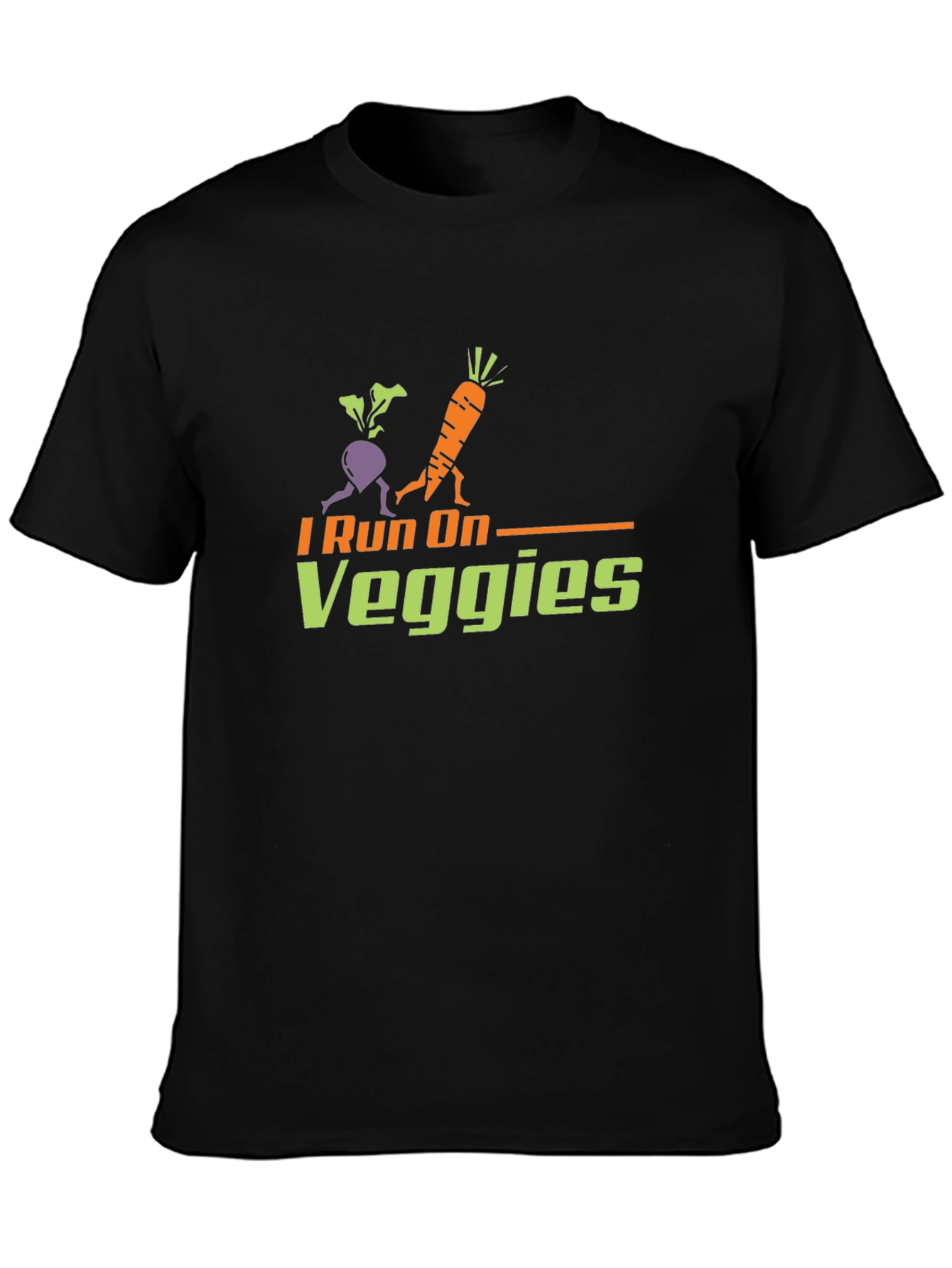 I Run On Veggies T-Shirt - Vegan Fitness Tee