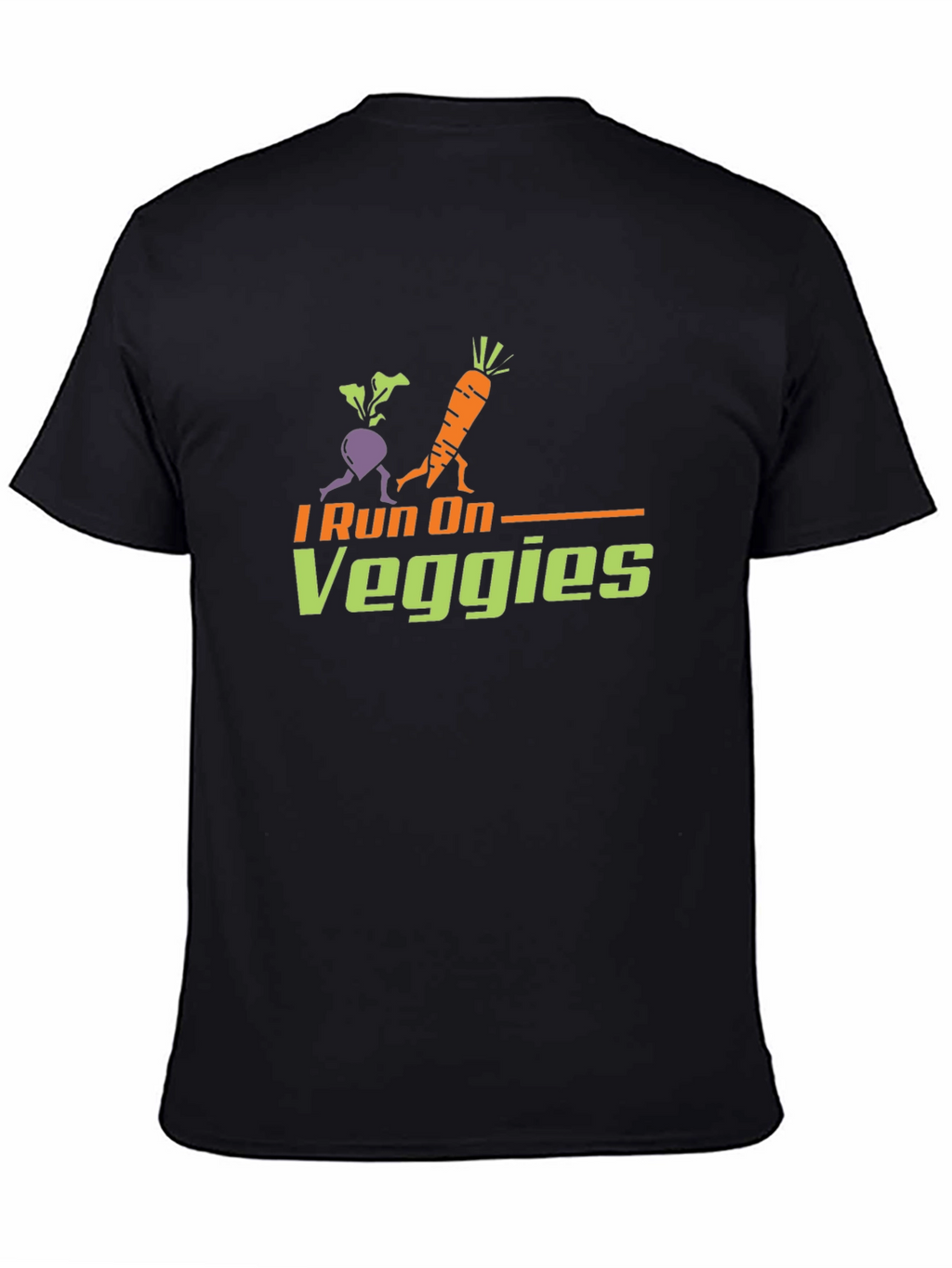 I Run On Veggies T-Shirt - Vegan Fitness Tee