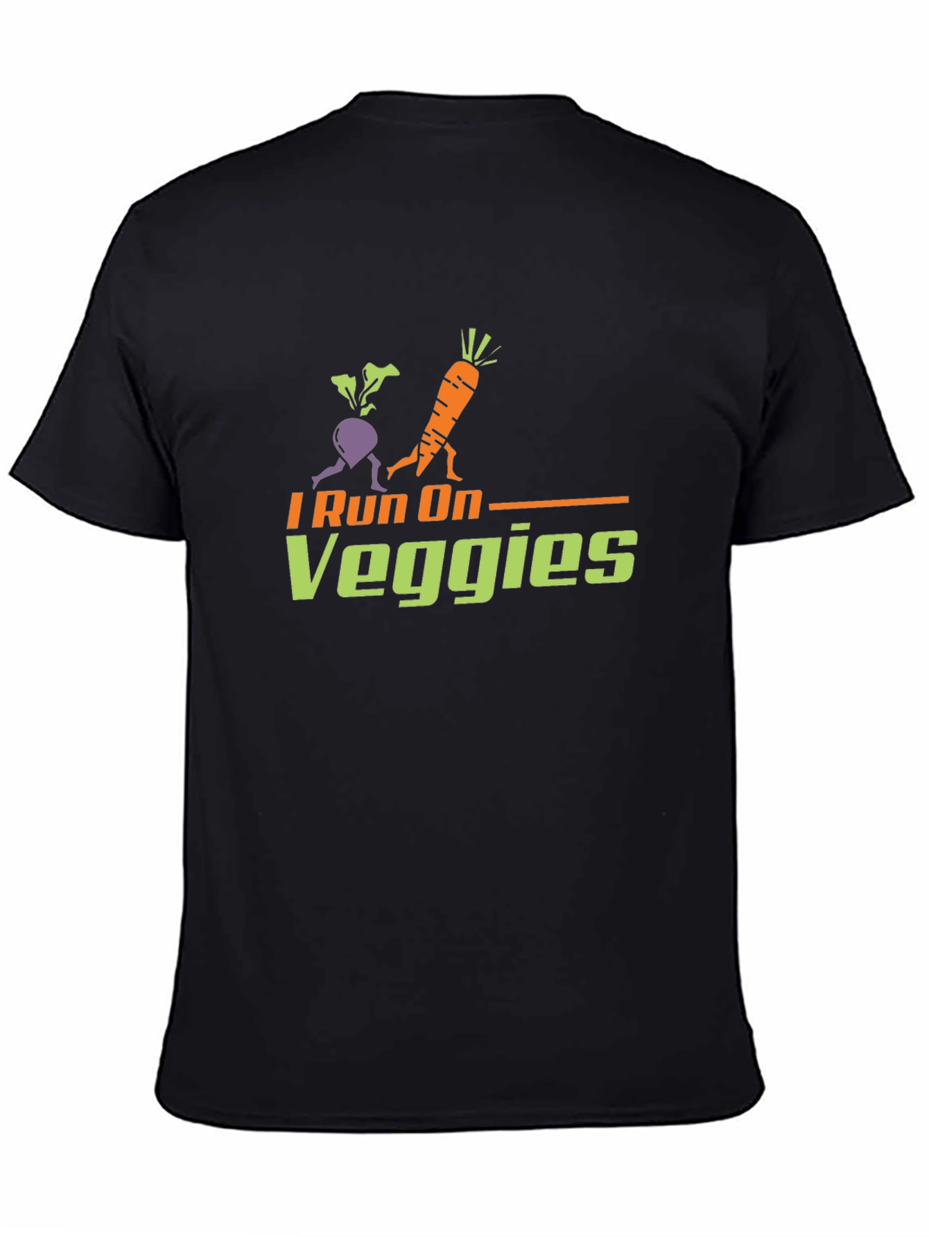 I Run On Veggies T-Shirt - Vegan Fitness Tee