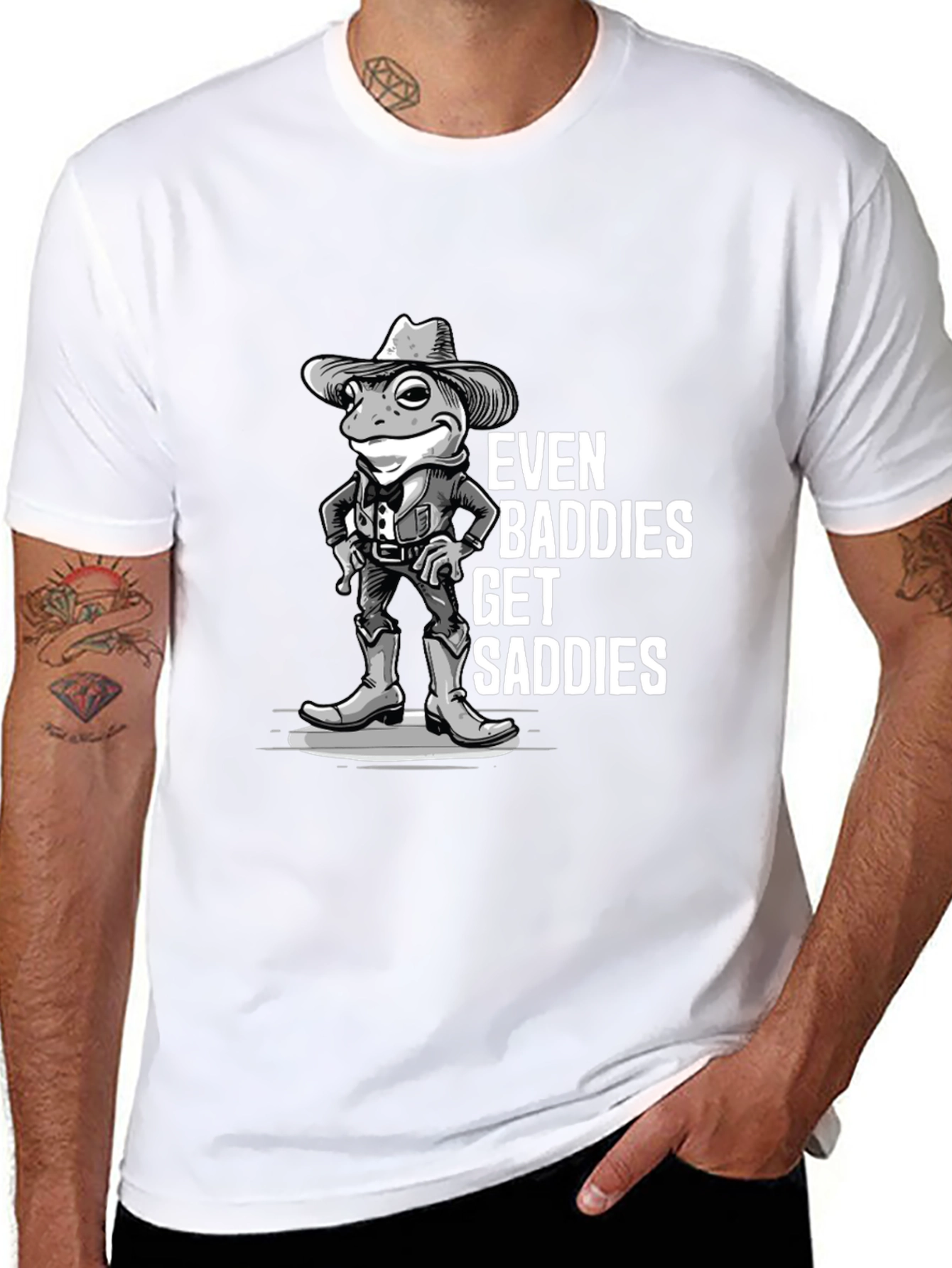Even Baddies Get Saddies Frog Graphic T-Shirt