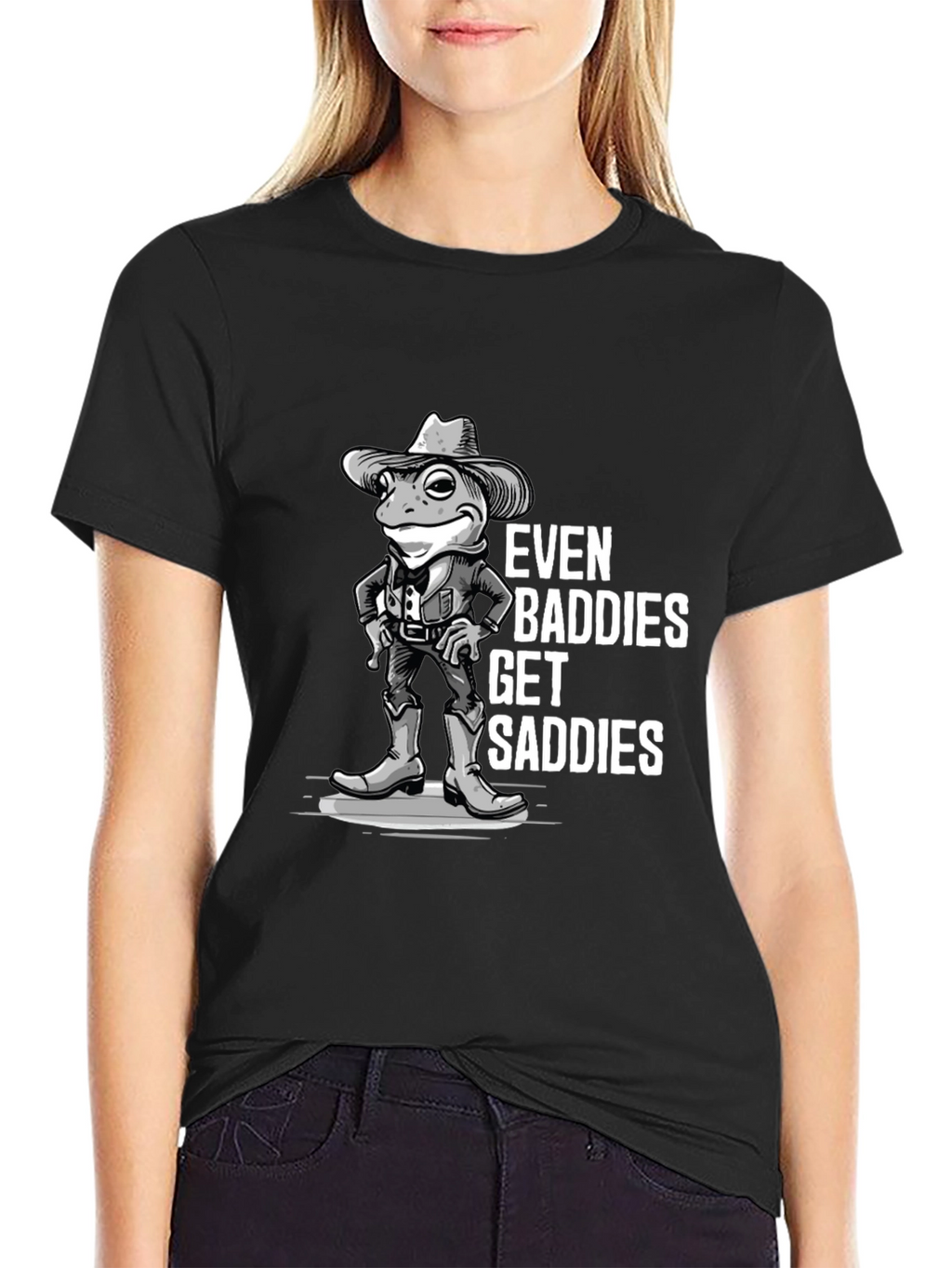 Even Baddies Get Saddies Frog Graphic T-Shirt