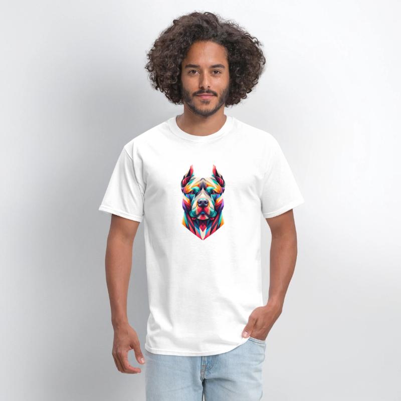 Vibrant Geometric Canine Majesty