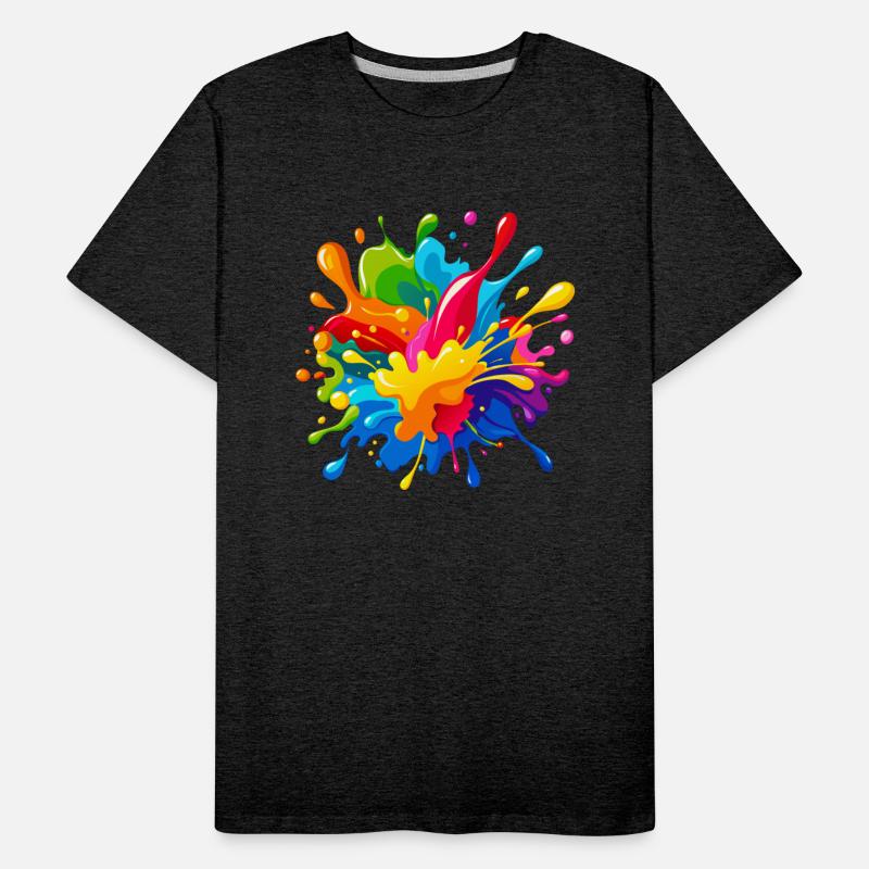 Vivid Acrylic Splashes - Colorful Abstract Art
