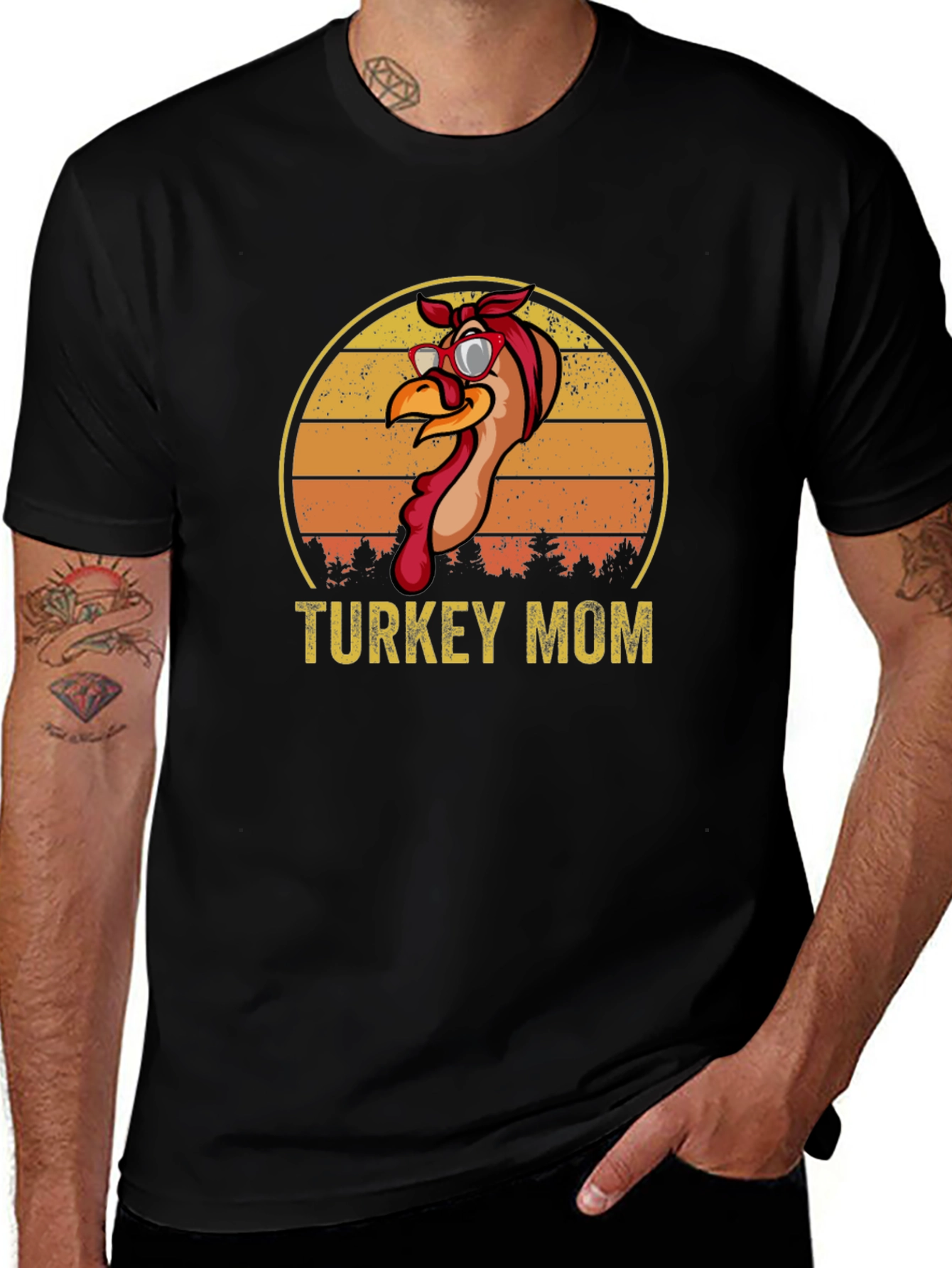 Turkey Mom T-Shirt - Thanksgiving Apparel