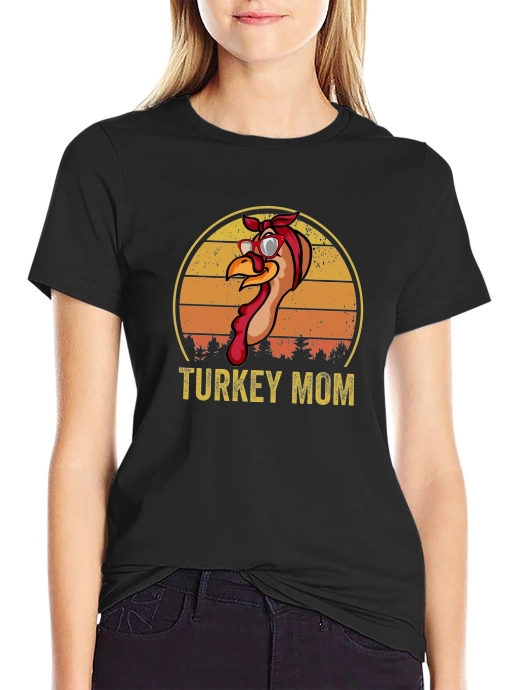 Turkey Mom T-Shirt - Thanksgiving Apparel