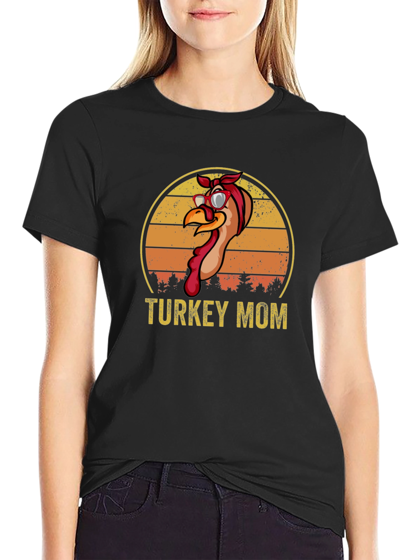 Turkey Mom T-Shirt - Thanksgiving Apparel