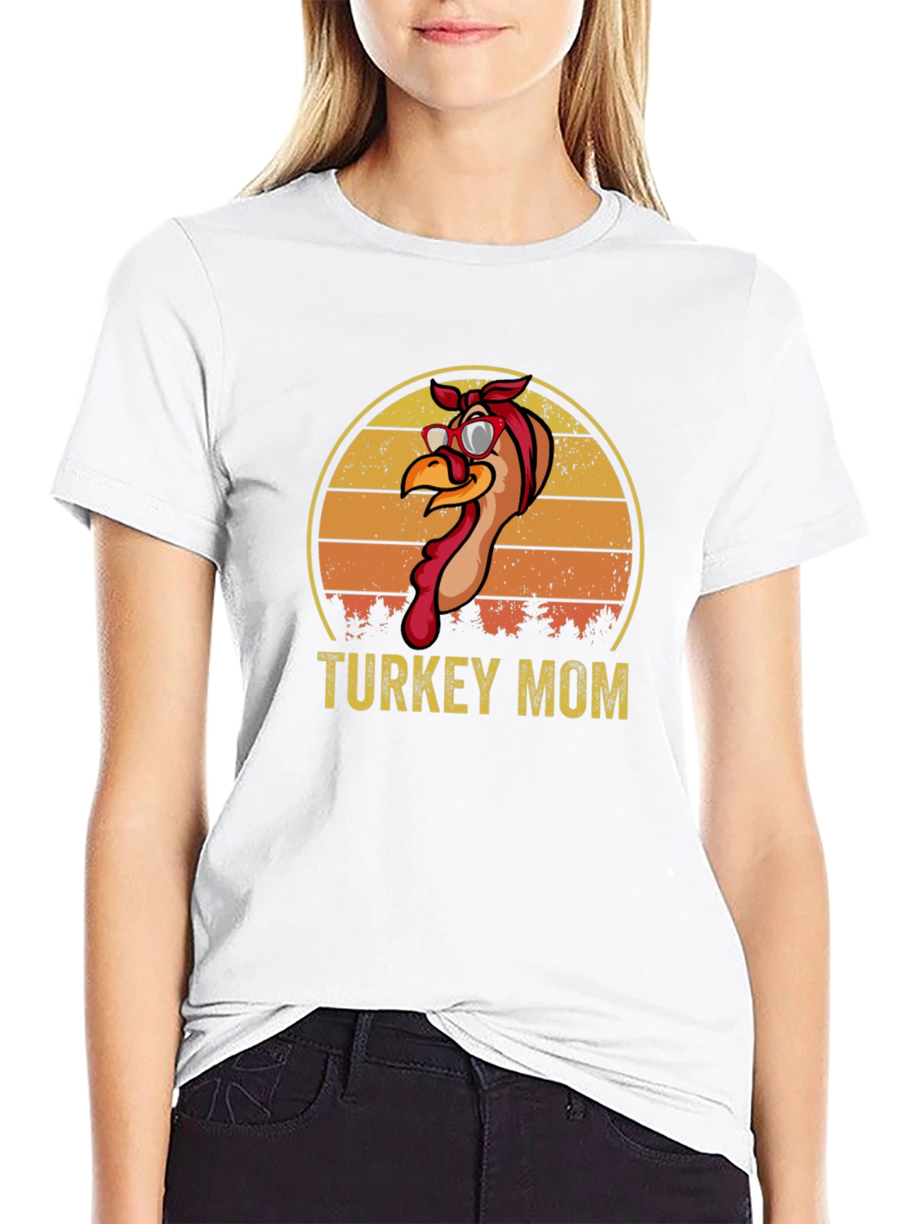 Turkey Mom T-Shirt - Thanksgiving Apparel