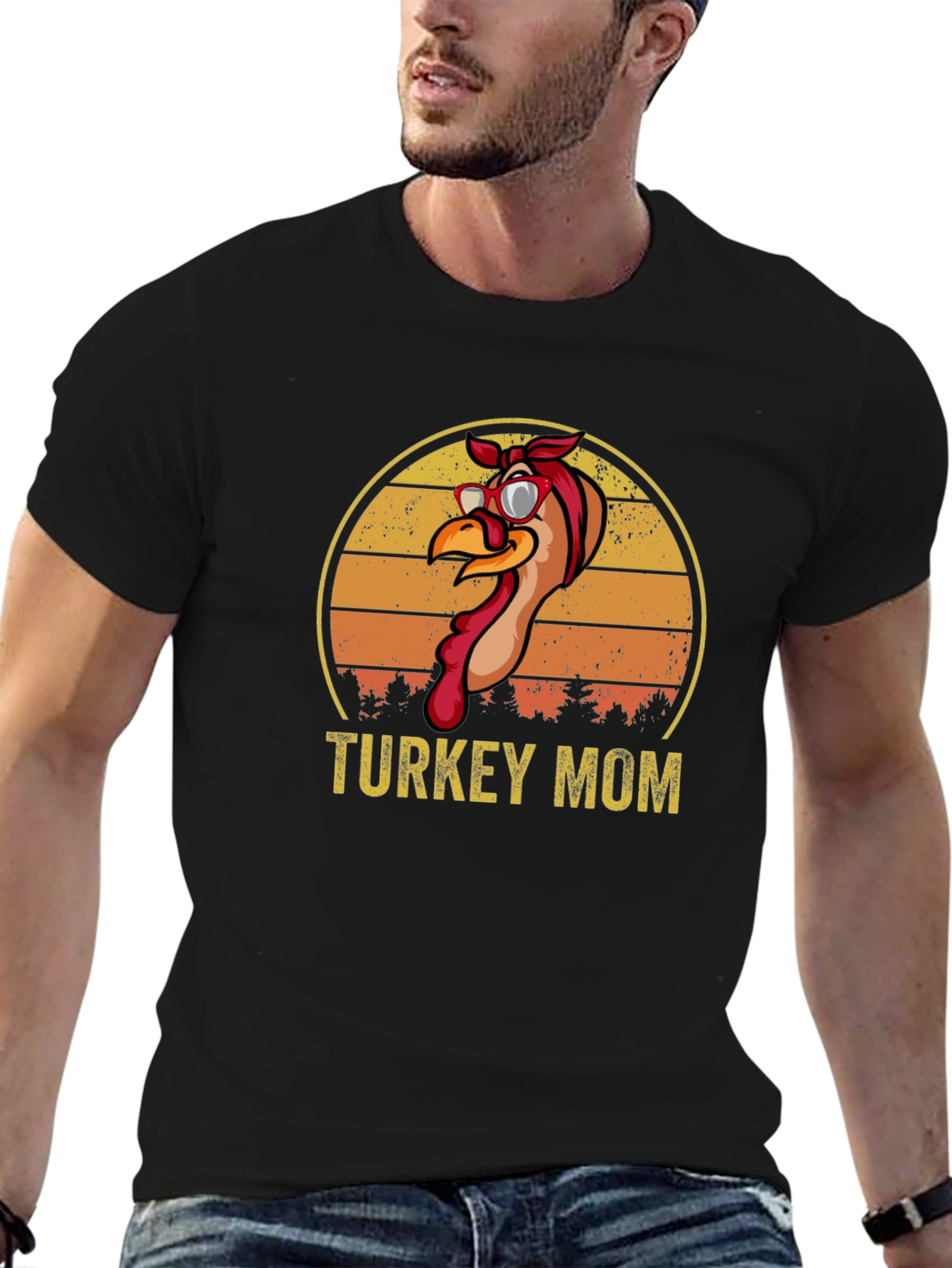 Turkey Mom T-Shirt - Thanksgiving Apparel