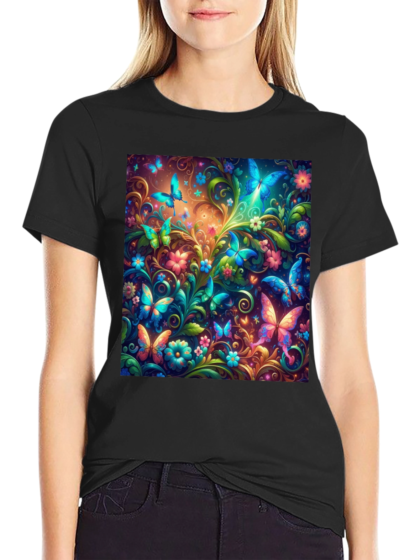 Butterfly Garden T-Shirt - Vibrant Graphic Tee
