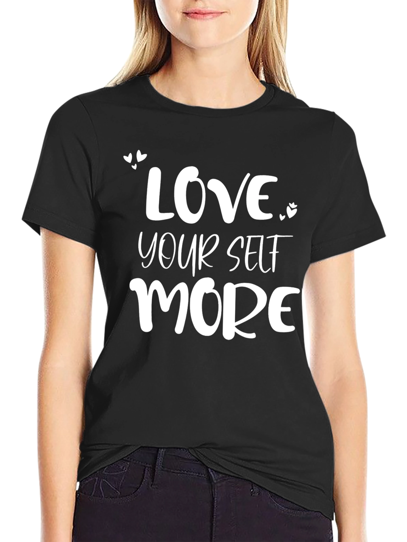 Love Yourself More Graphic T-Shirt - Black