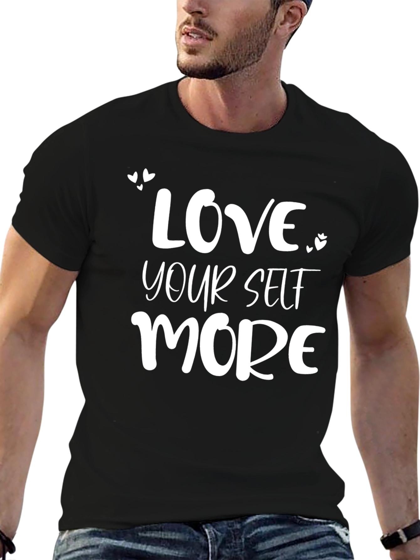 Love Yourself More Graphic T-Shirt - Black